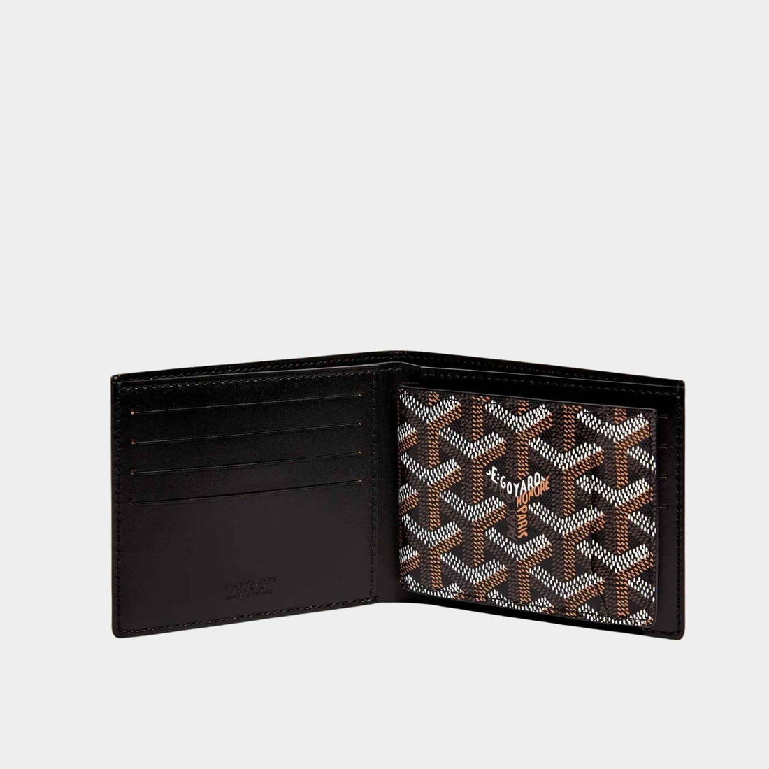 محفظة بطاقات Goyard Insert Victoire، سوداء، منظر داخلي ثانٍ