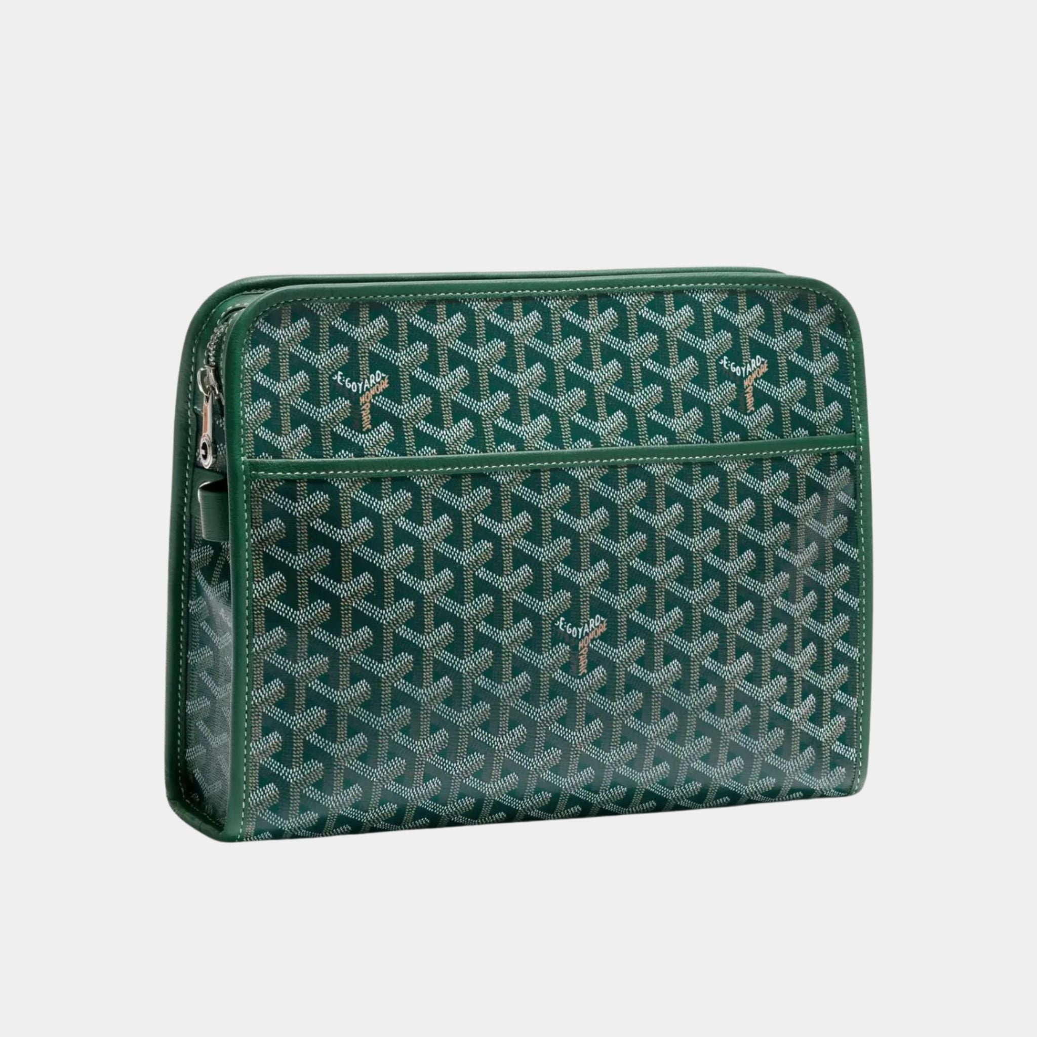 Goyard Jouvence GM Toiletry Bag, Green, Front View