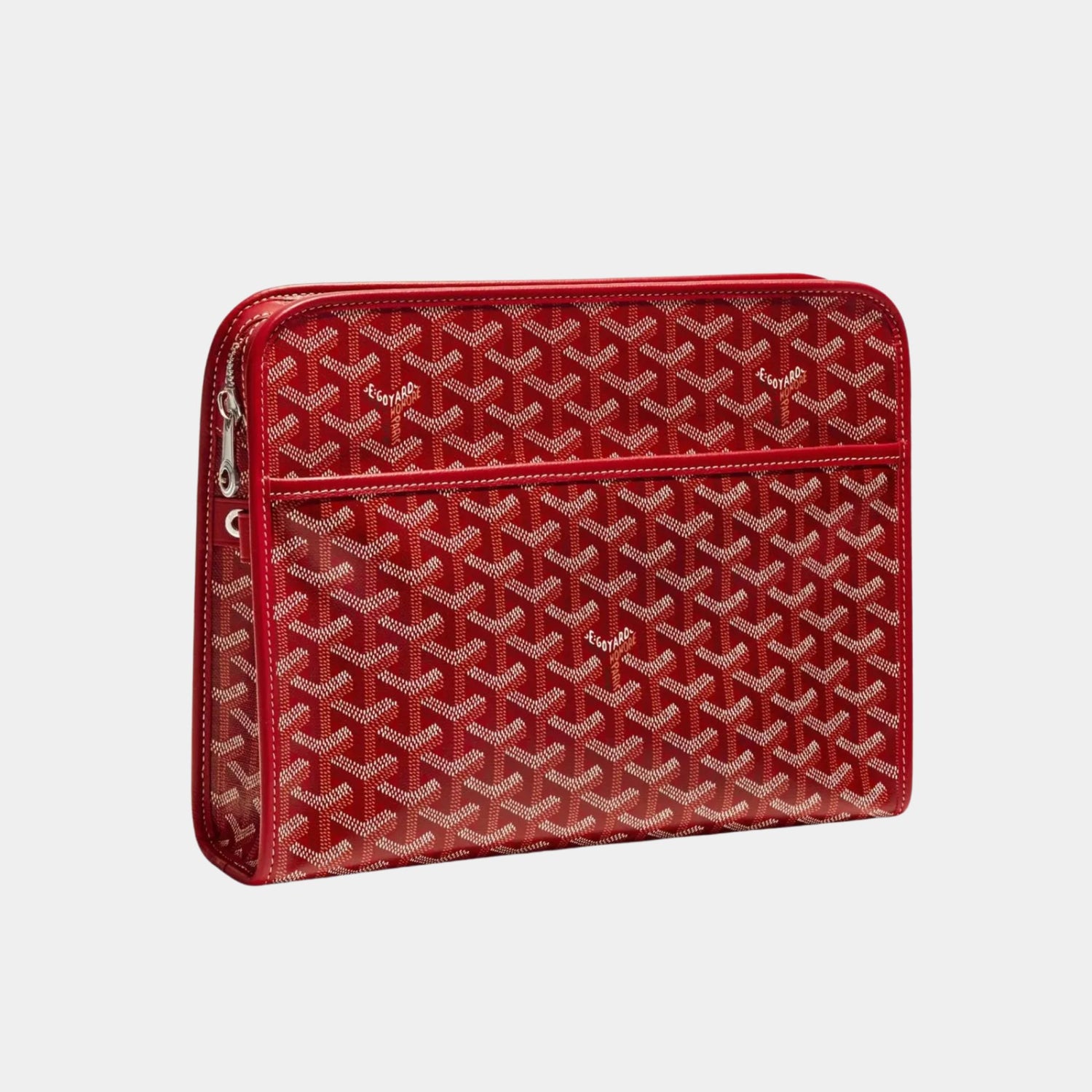 Goyard Jouvence GM Toiletry Bag, Red, Front View