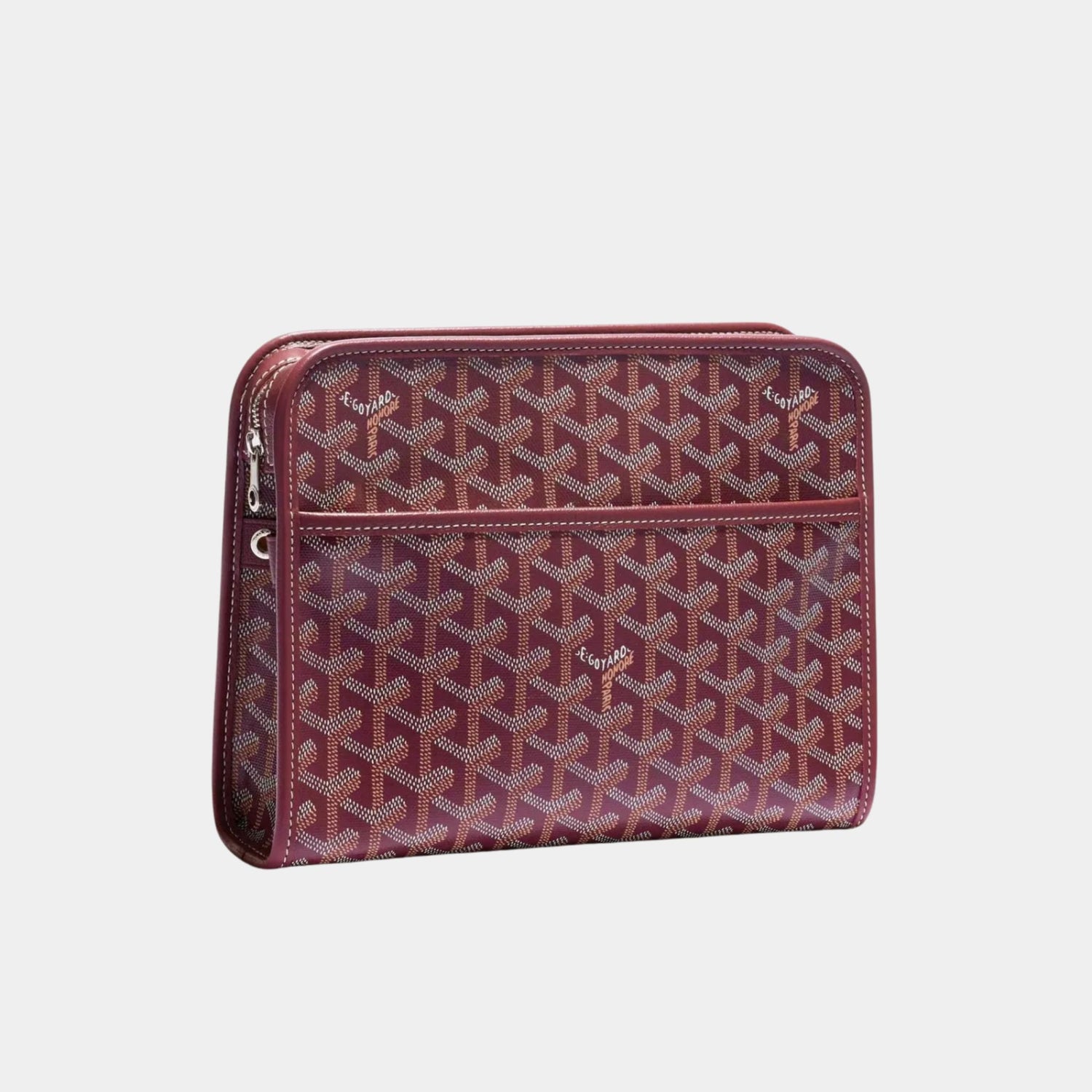 Goyard Jouvence MM Toiletry Bag, Burgundy, Front View