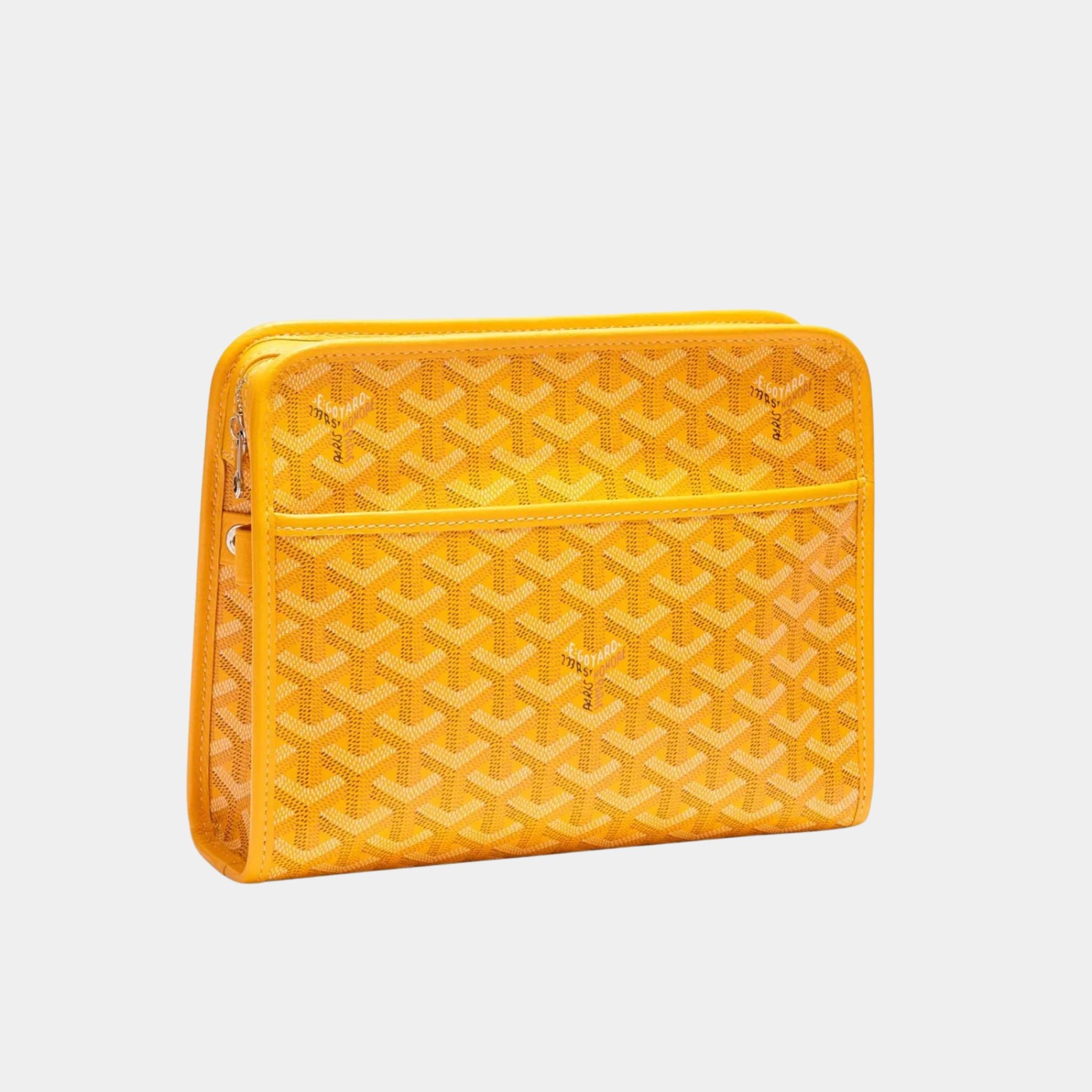 Goyard Jouvence MM Toiletry Bag, Yellow, Front View