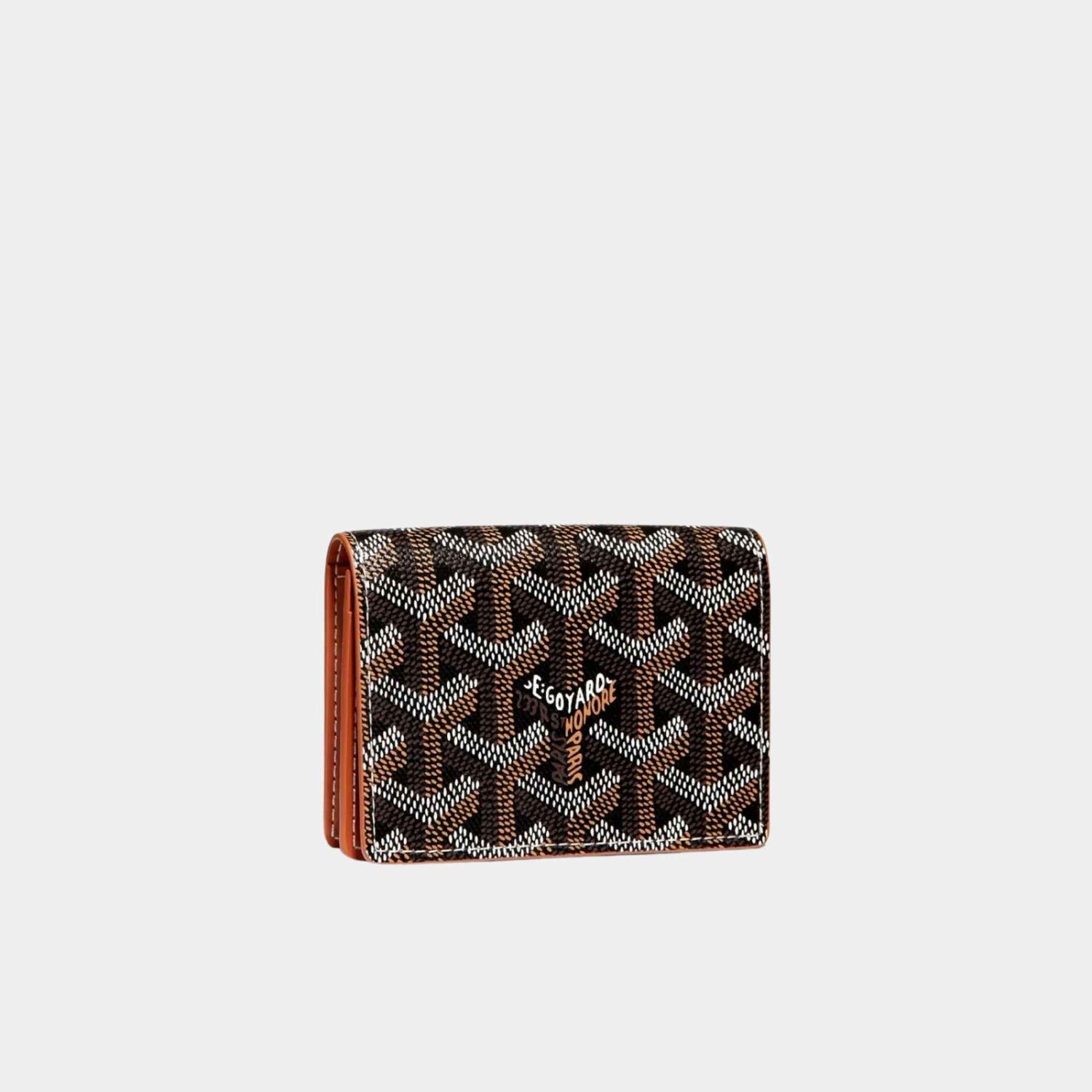 Goyard Malesherbes Card Wallet, Black and Tan, Front View