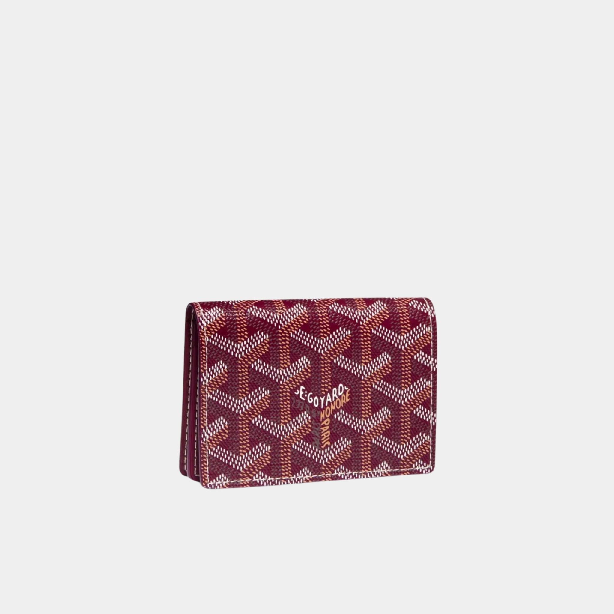 Goyard Malesherbes Card Wallet, Burgundy, Front View