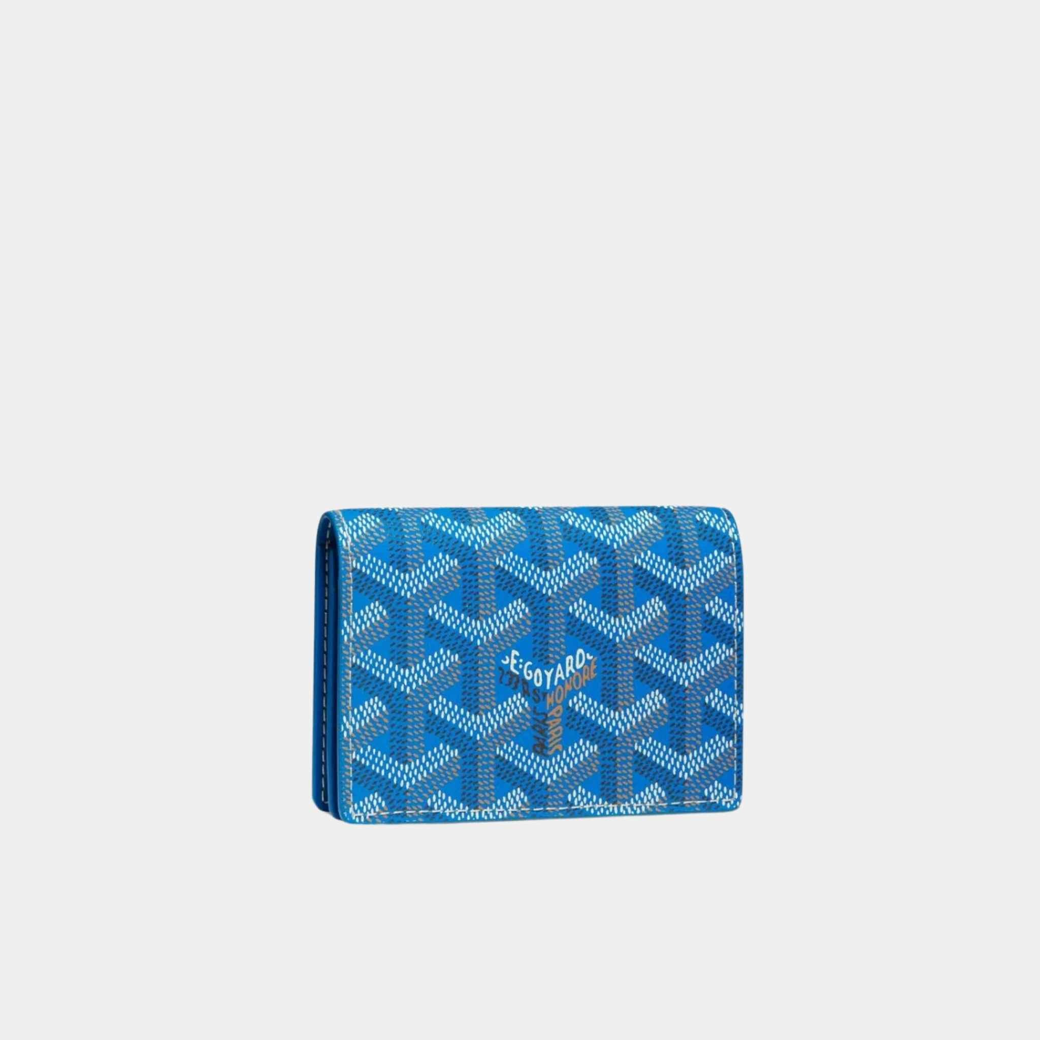 Goyard Malesherbes Card Wallet, Sky Blue, Front View