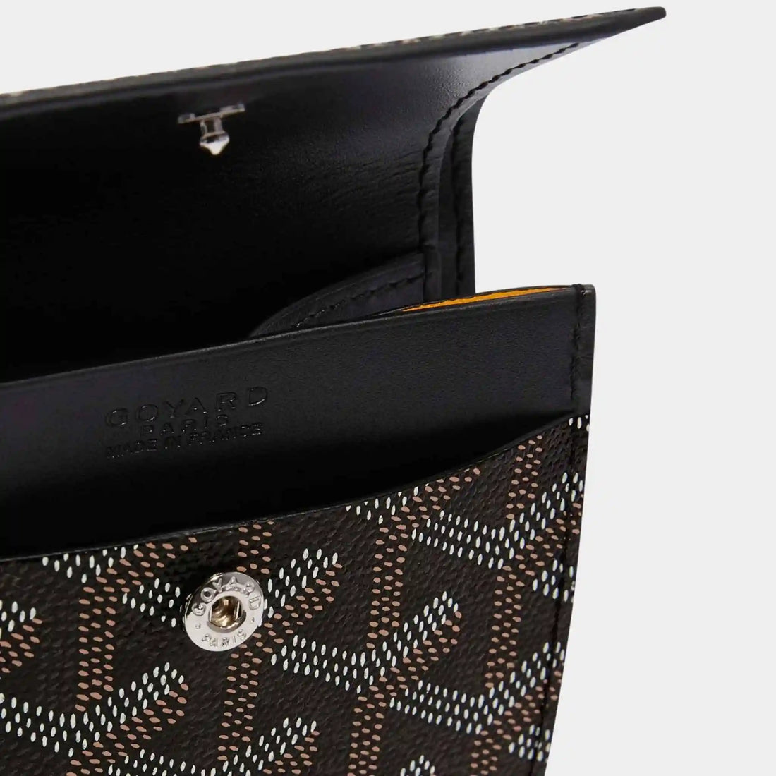 محفظة Goyard Marigny، أسود، عرض الجيب الداخلي