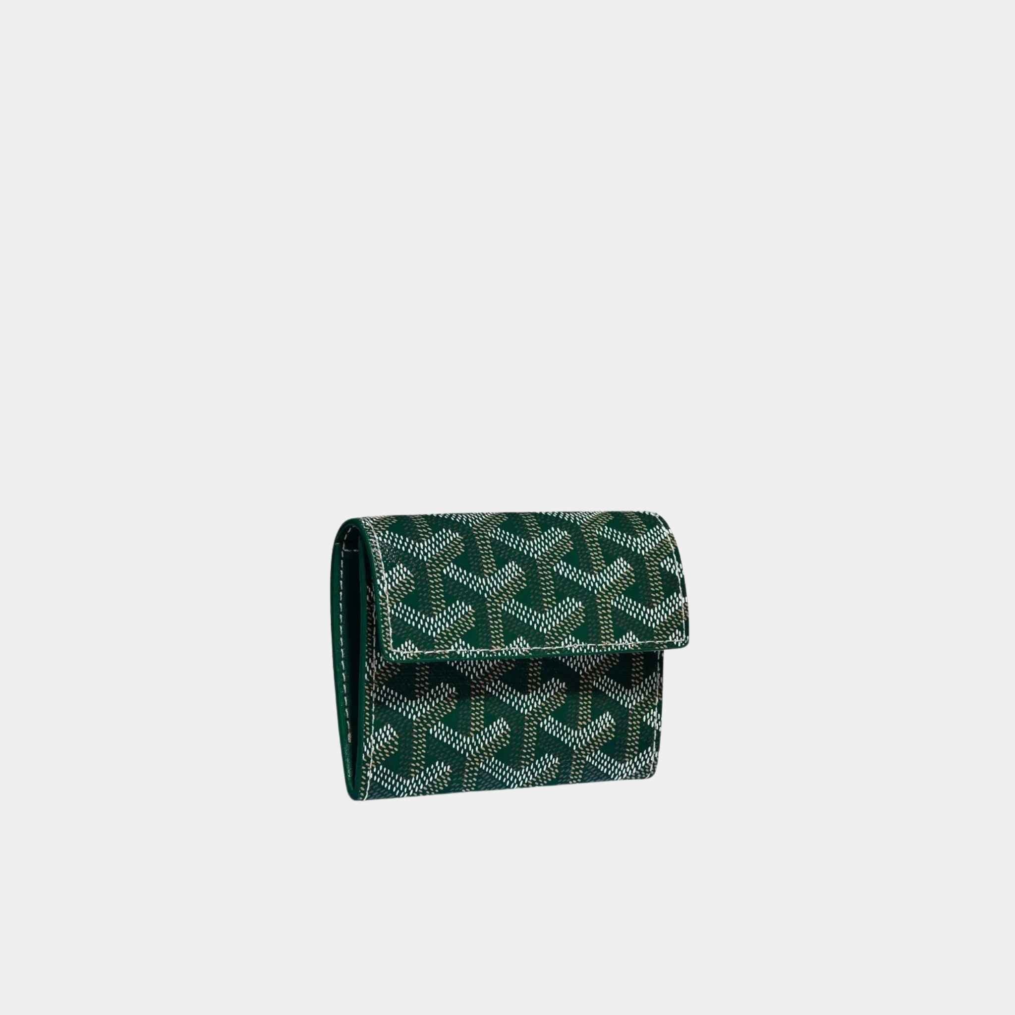 Goyard Marigny Wallet, Green, Front View