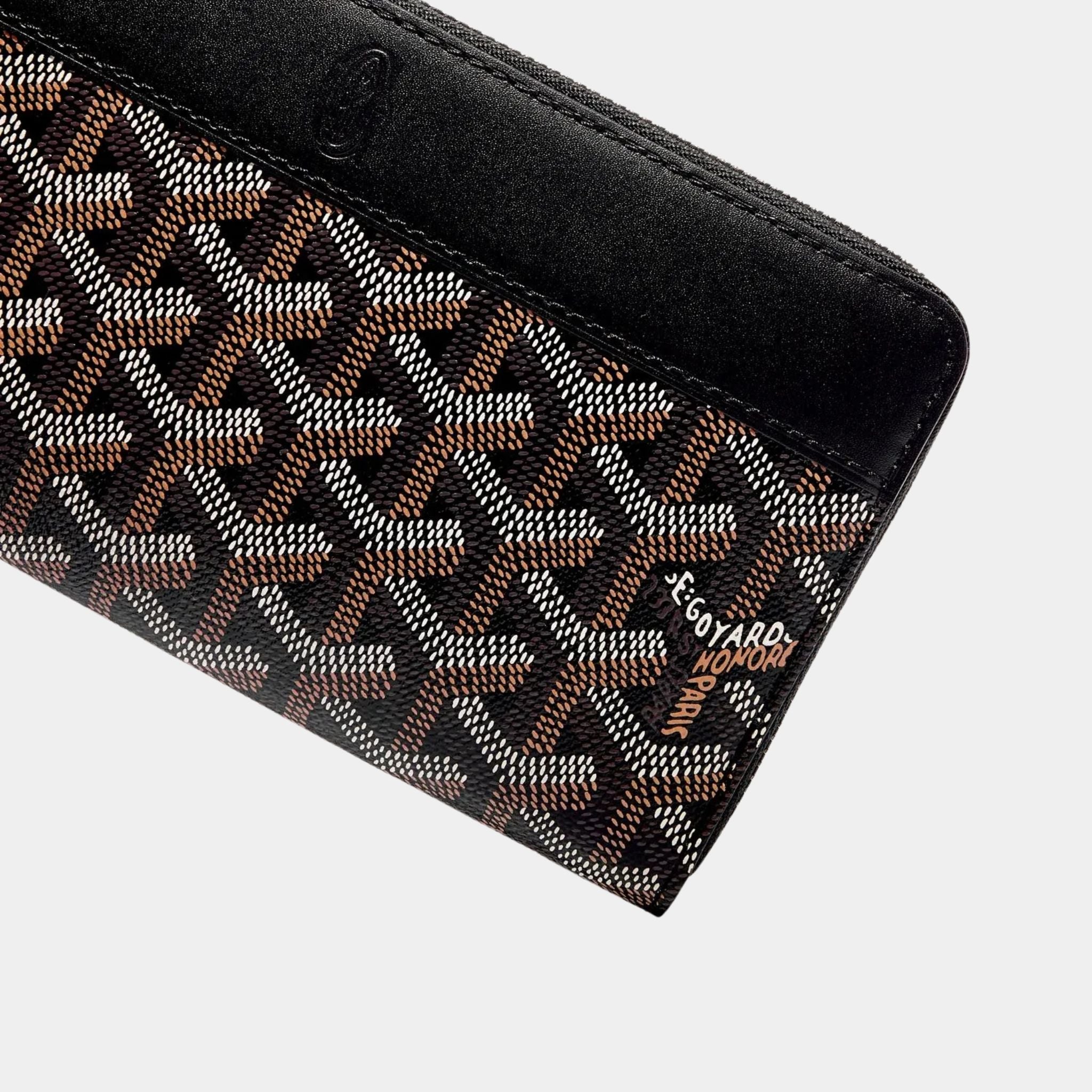 Goyard Matignon GM Wallet, Black, Side View