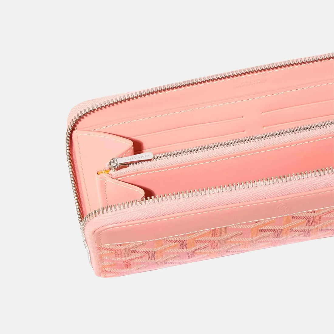 محفظة Goyard Matignon GM متعددة الألوان، إصدار محدود، وردي بودرة، مغلقة