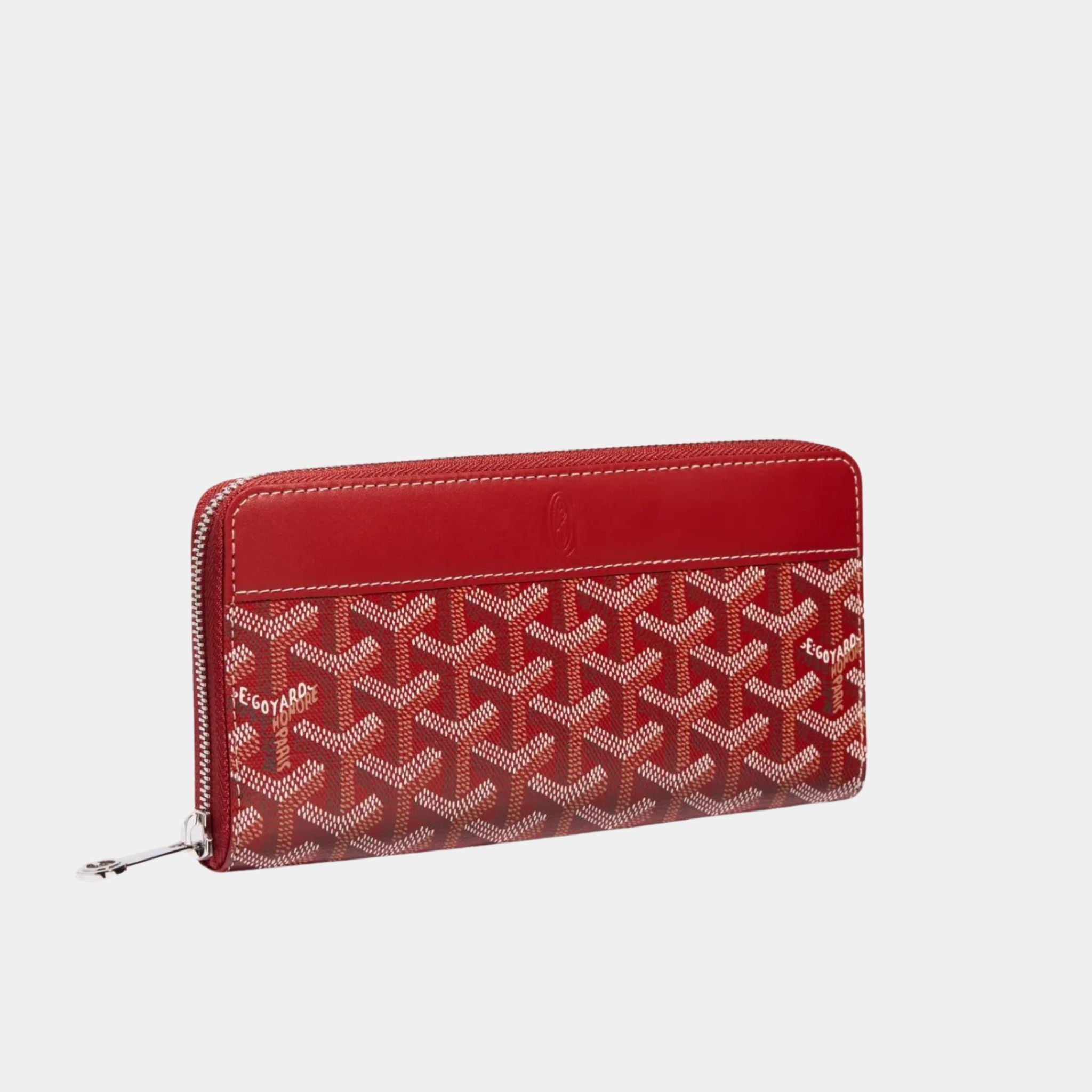 Goyard Matignon GM Wallet, Red, Front View