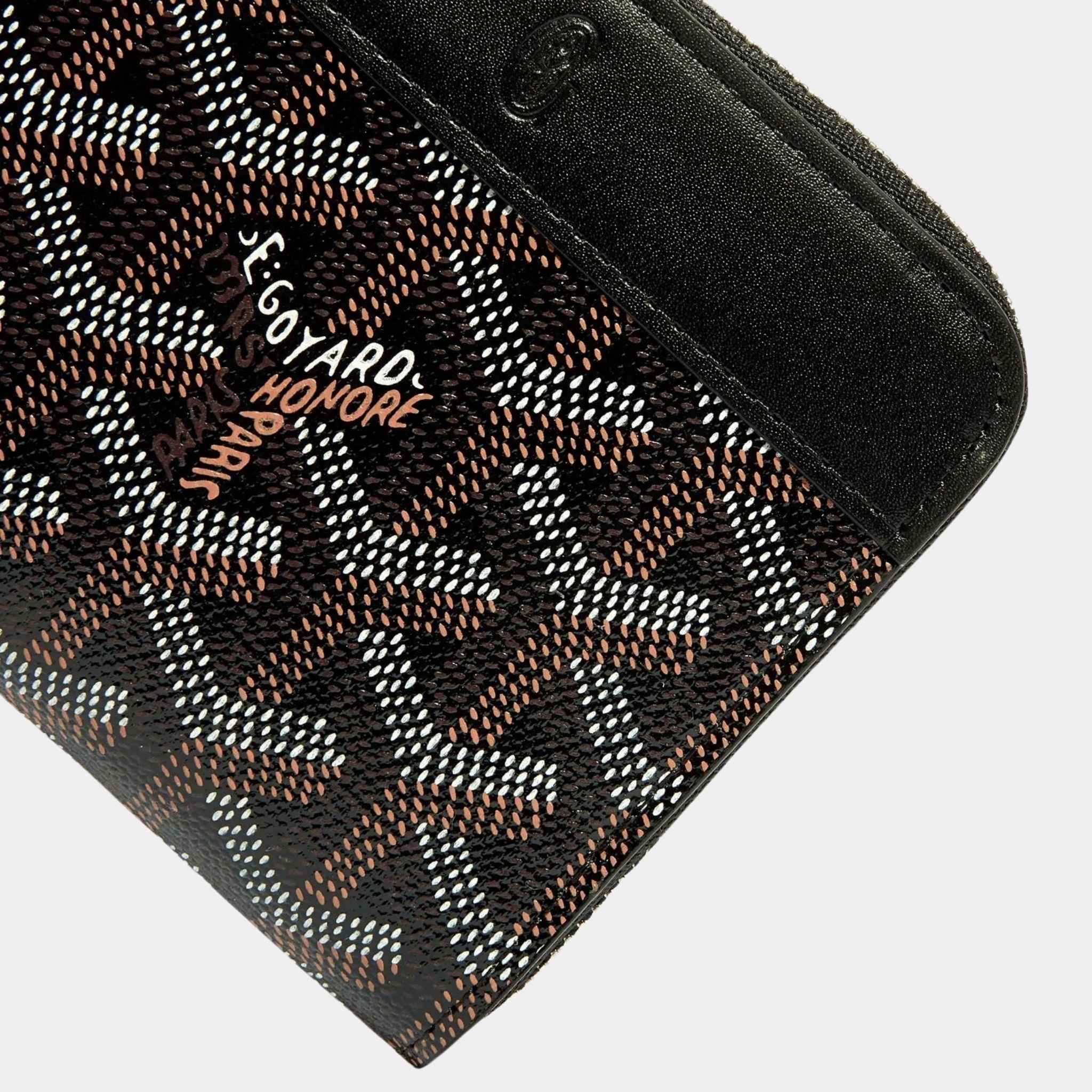 Goyard Matignon PM Wallet, Black, Side View