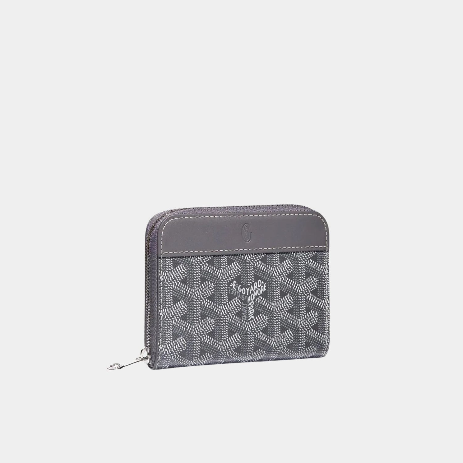 Goyard Matignon PM Wallet, Grey, Front View