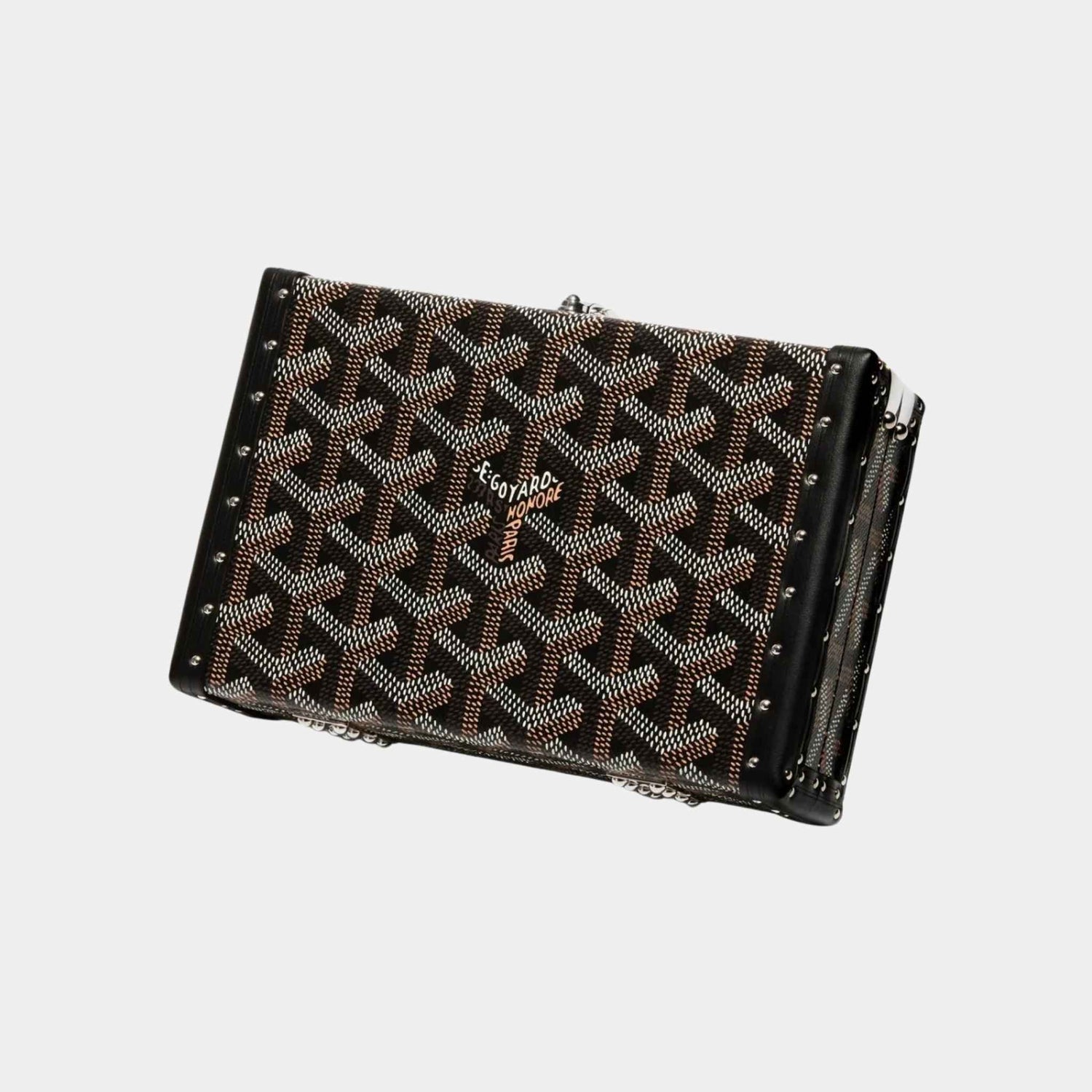 Goyard Minaudière Trunk Bag, Black, Back View