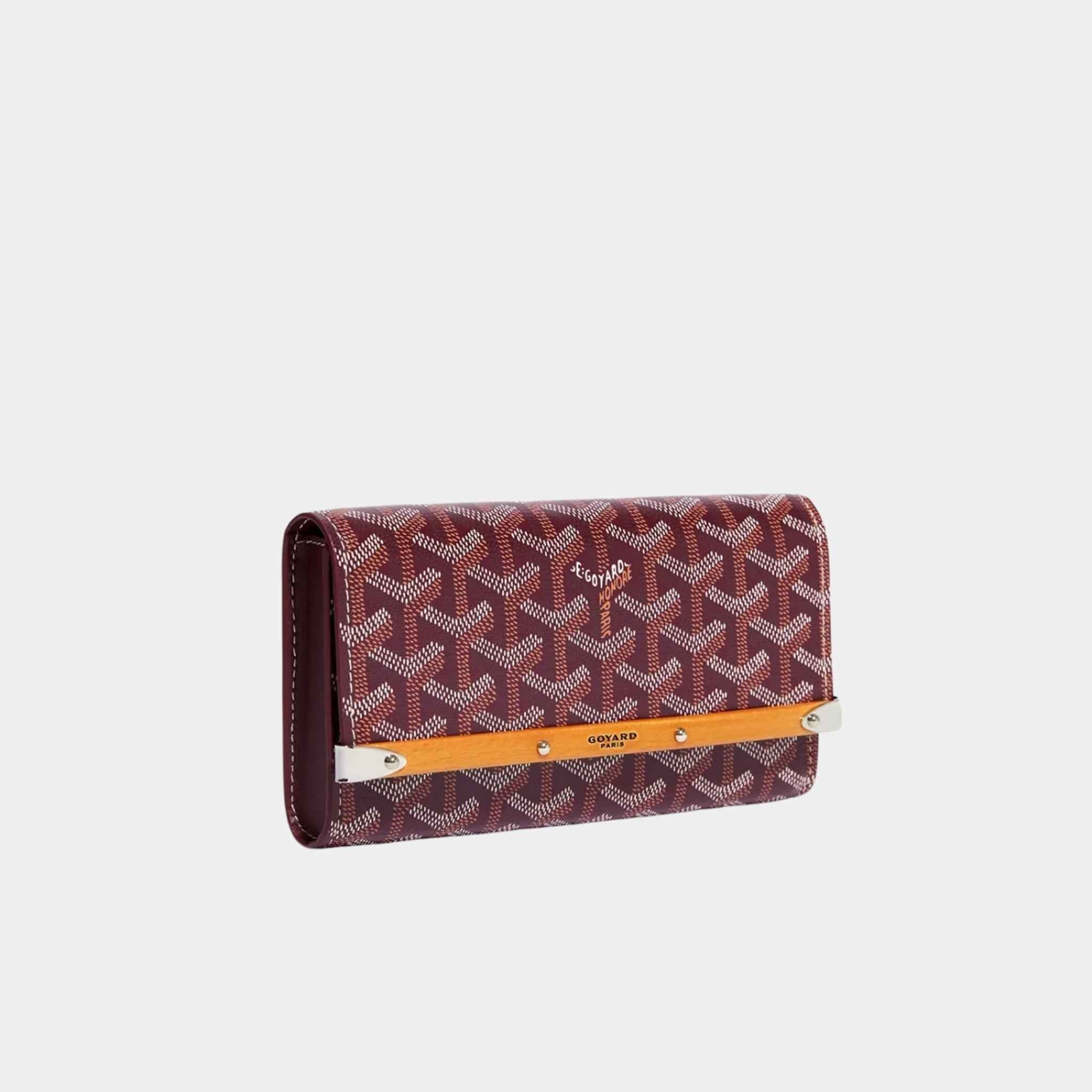 Goyard Monte-Carlo Mini Case, Burgundy, Front View