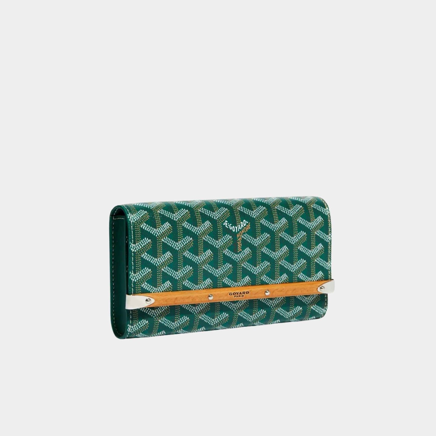 Goyard Monte-Carlo Mini Case, Green, Front View