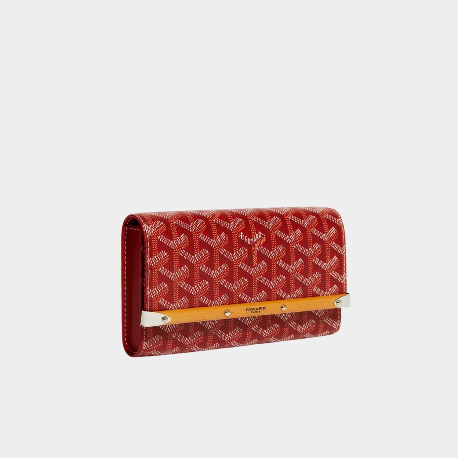 Goyard Monte-Carlo Mini Case, Red, Front View