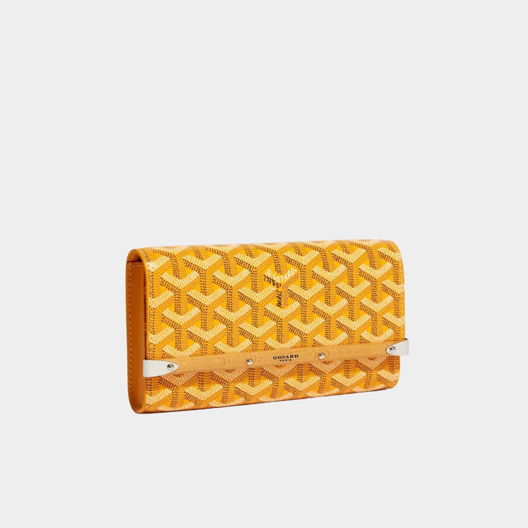 Goyard Monte-Carlo Mini Case, Yellow, Front View