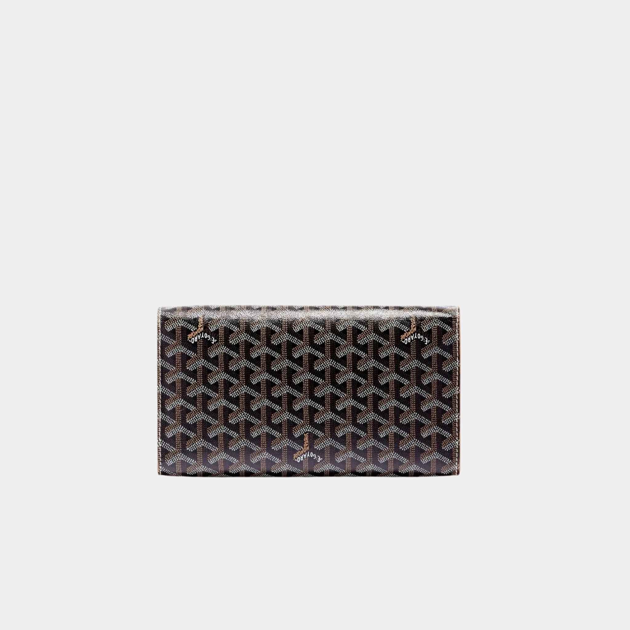 Goyard Monte-Carlo PM Clutch Handbag, Black, Back View