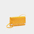 Goyard Monte-Carlo PM Clutch Handbag, Yellow, Front View