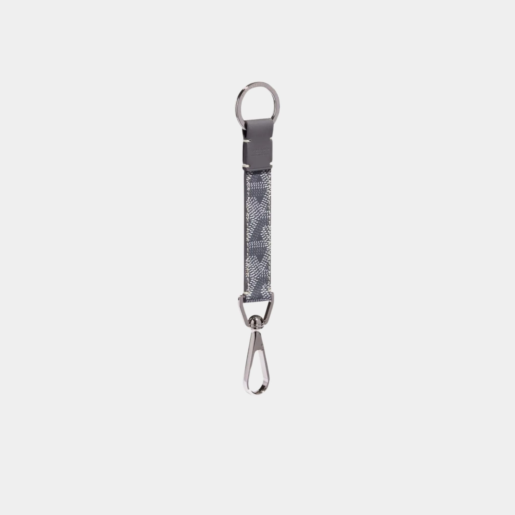 Goyard Mousqueton Key Ring, Grey, Front View