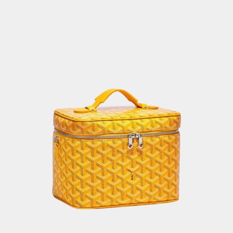 Goyard Muse Vanity Case Bag, Yellow, SideView