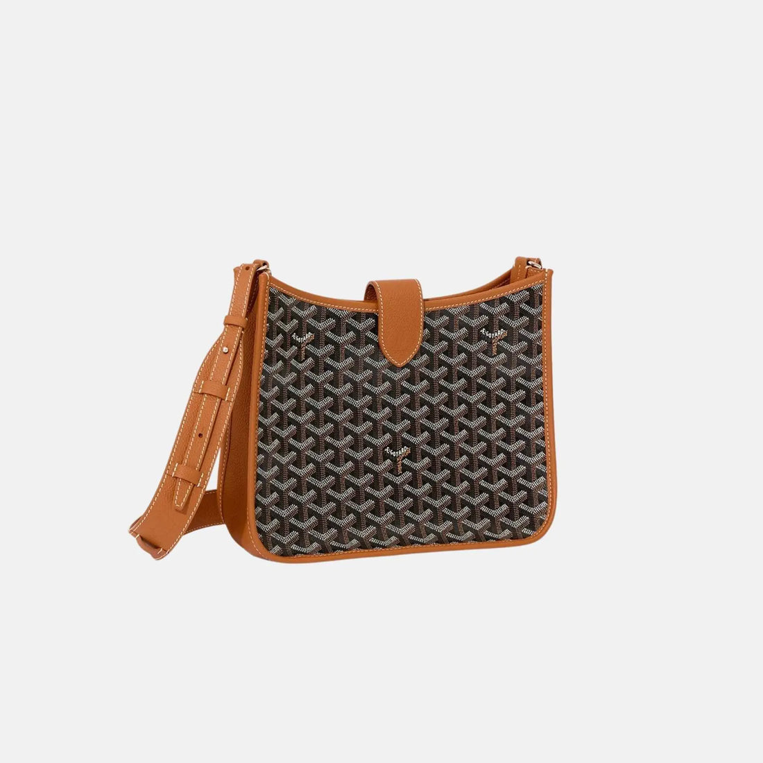 Goyard Musette Bag, Black And Tan, Front