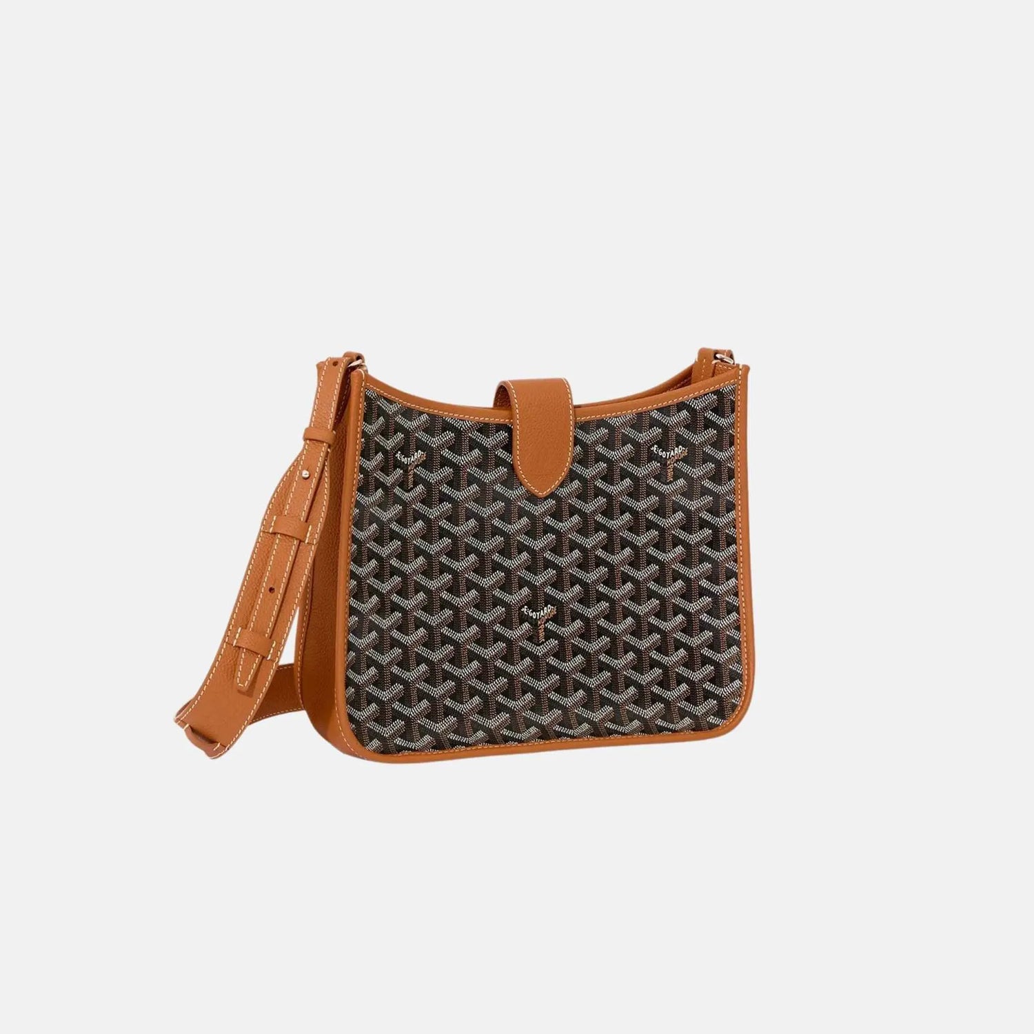 Goyard Musette Bag, Black And Tan, Front