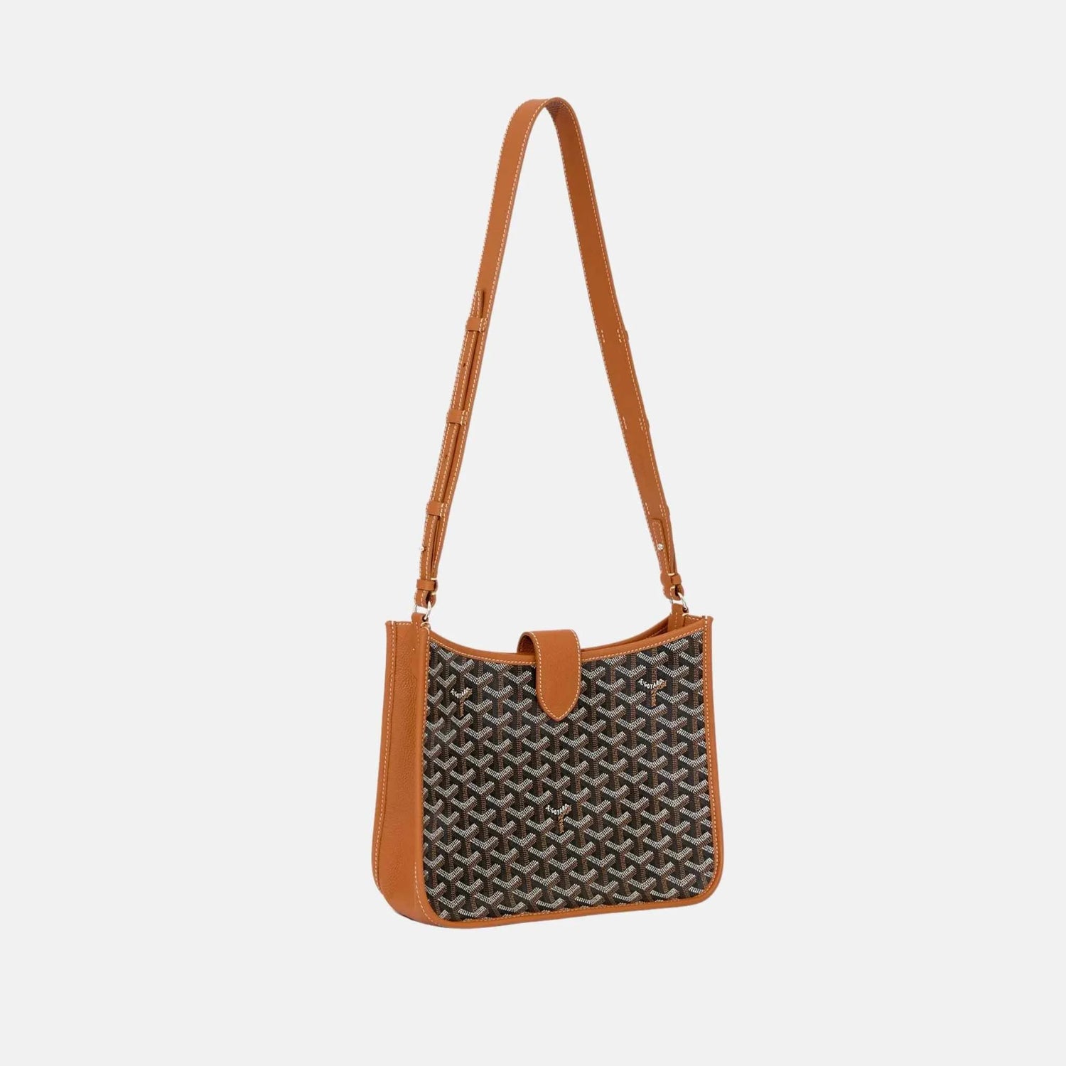 Goyard Musette Bag, Black And Tan, Full
