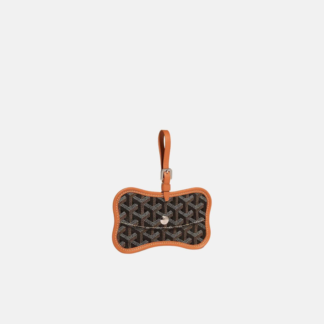 Goyard Os Grey Luxury Dog Pocket, Black and Tan, Front