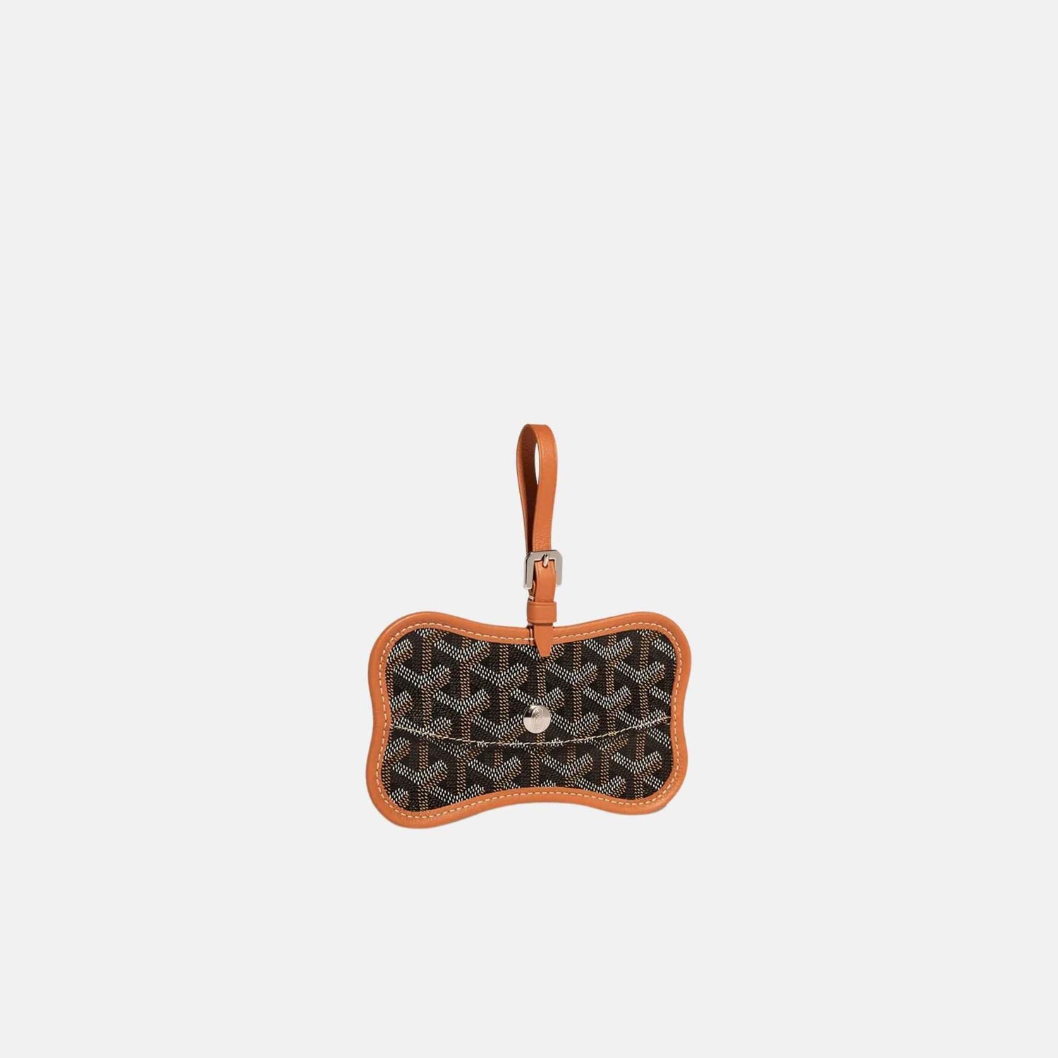 Goyard Os Grey Luxury Dog Pocket, Black and Tan, Front