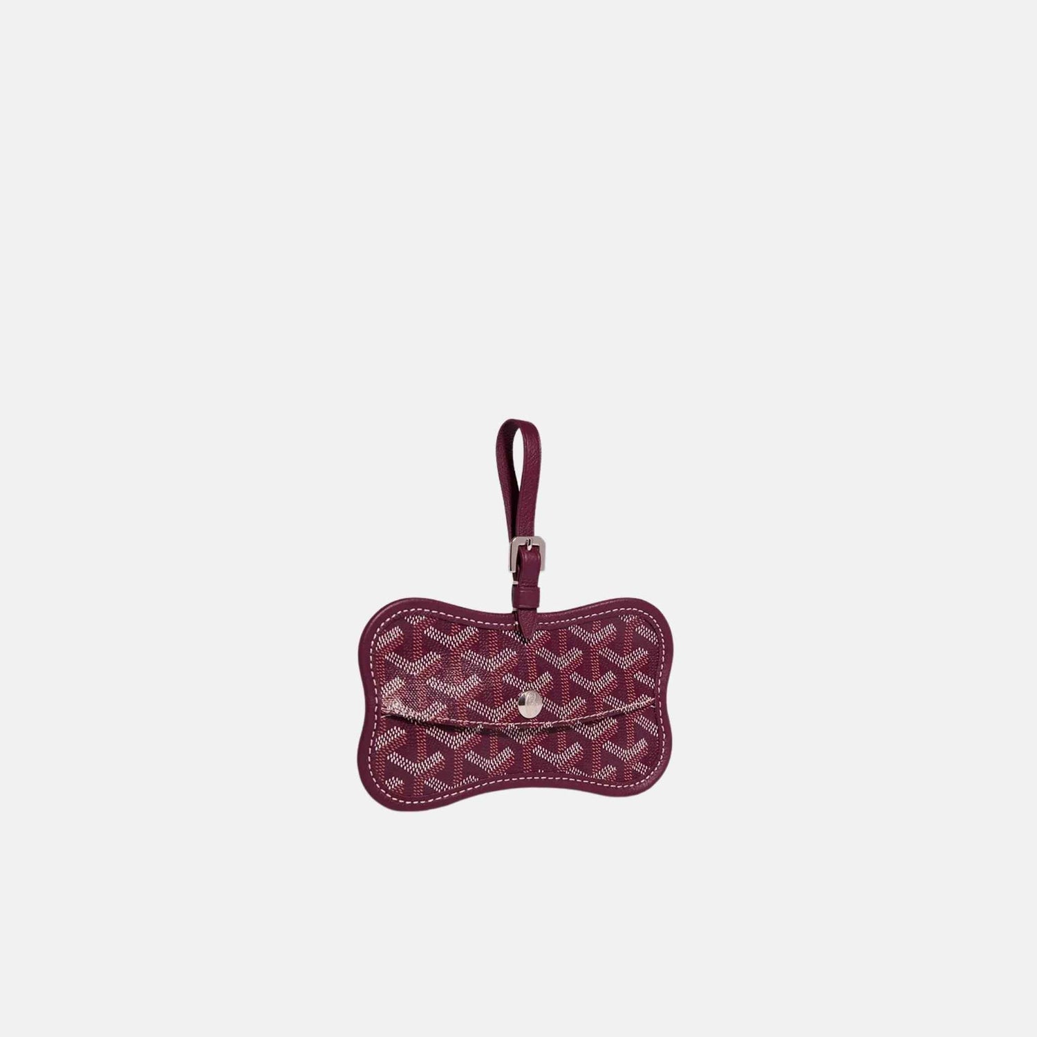 Goyard Os Grey Luxury Dog Pocket, Burgundy, Front
