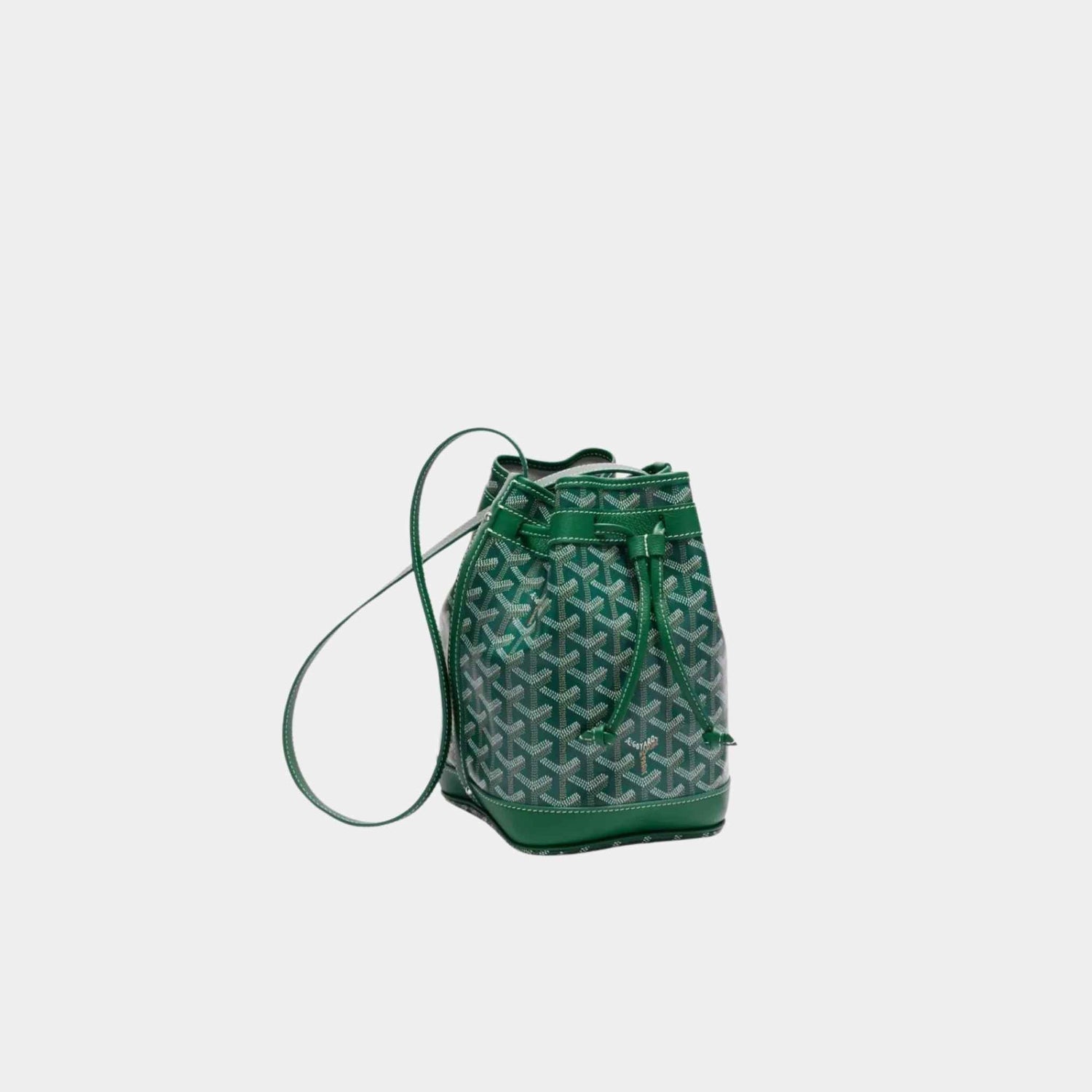 Goyard Petit Flot Bucket Bag, Green, Front View