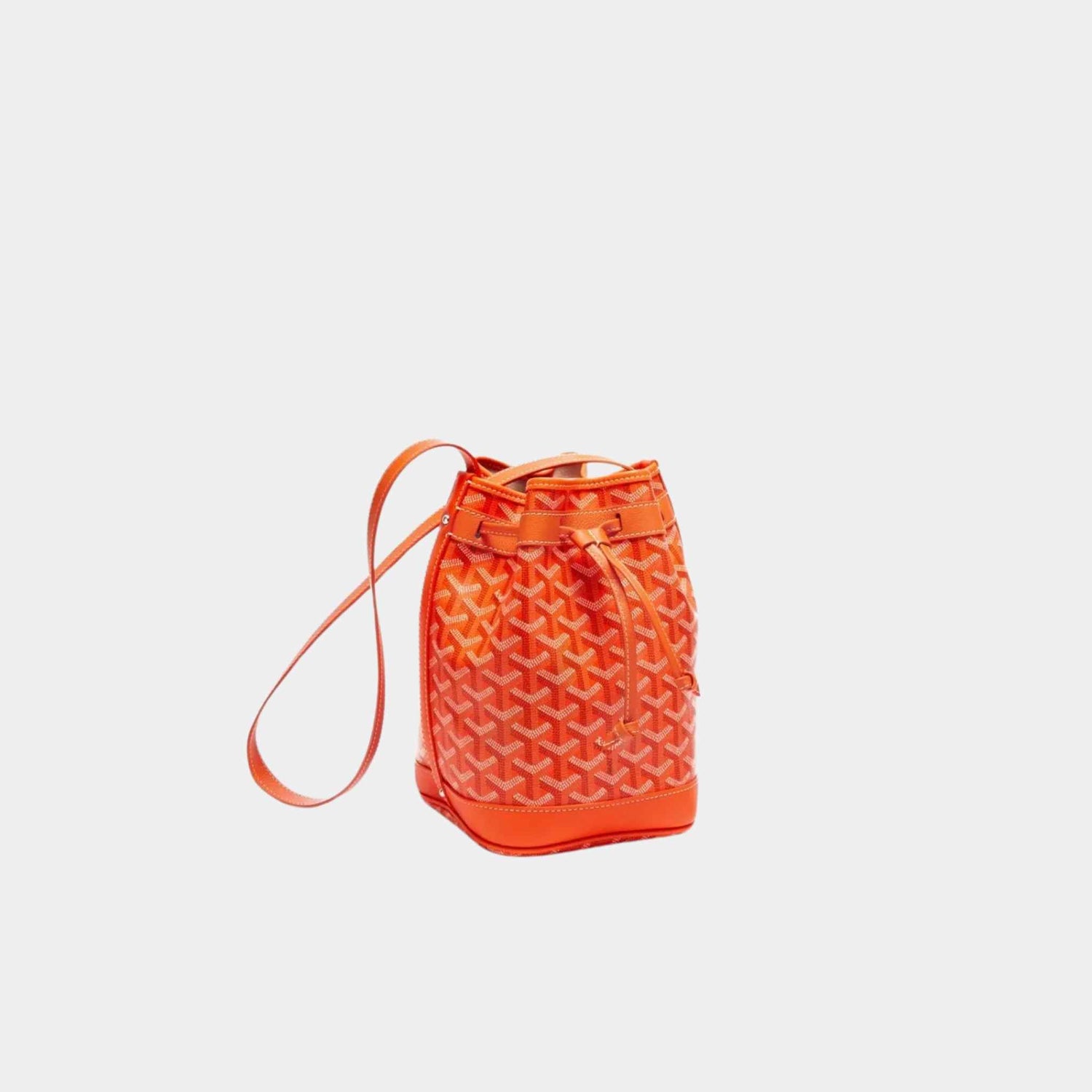 Goyard Petit Flot Bucket Bag, Orange, Front View