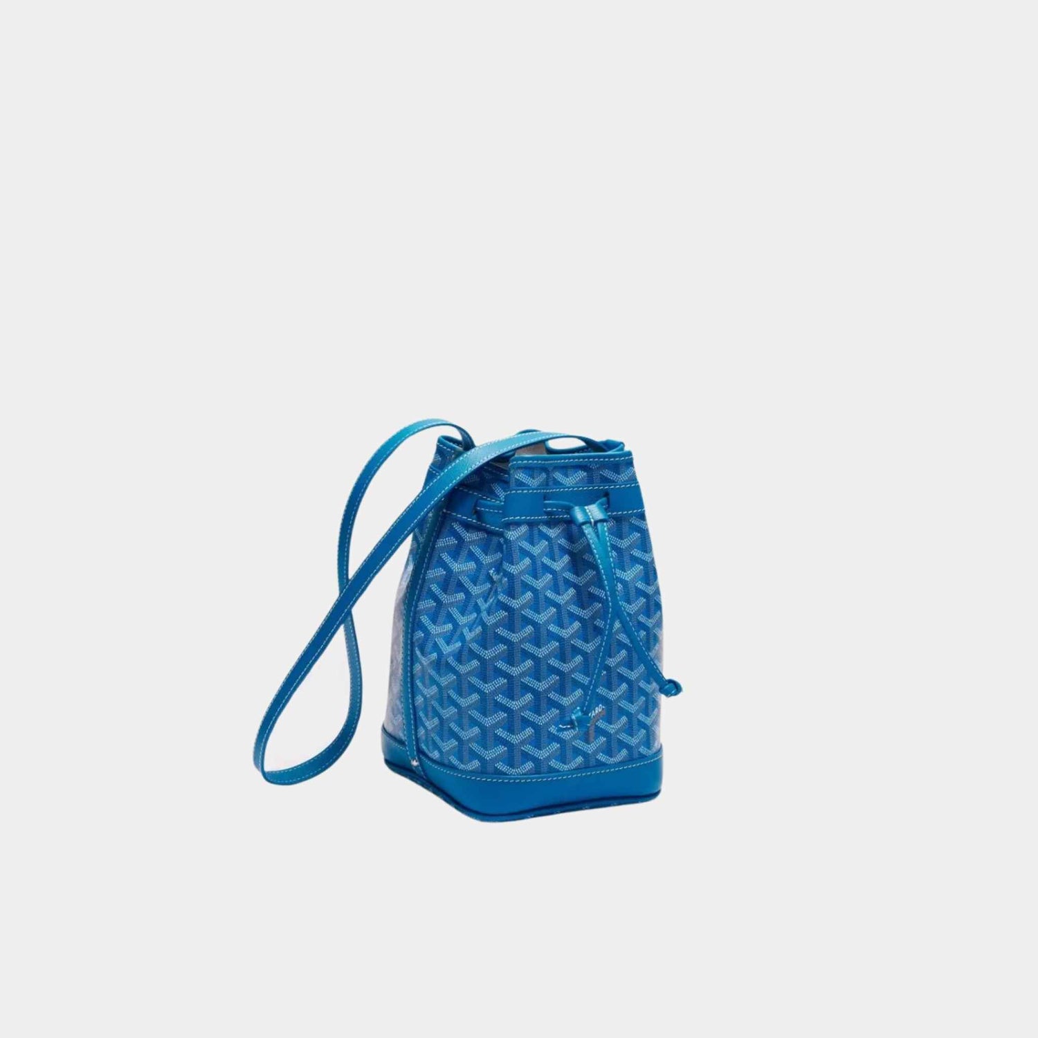 Goyard Petit Flot Bucket Bag, Sky Blue, Front View