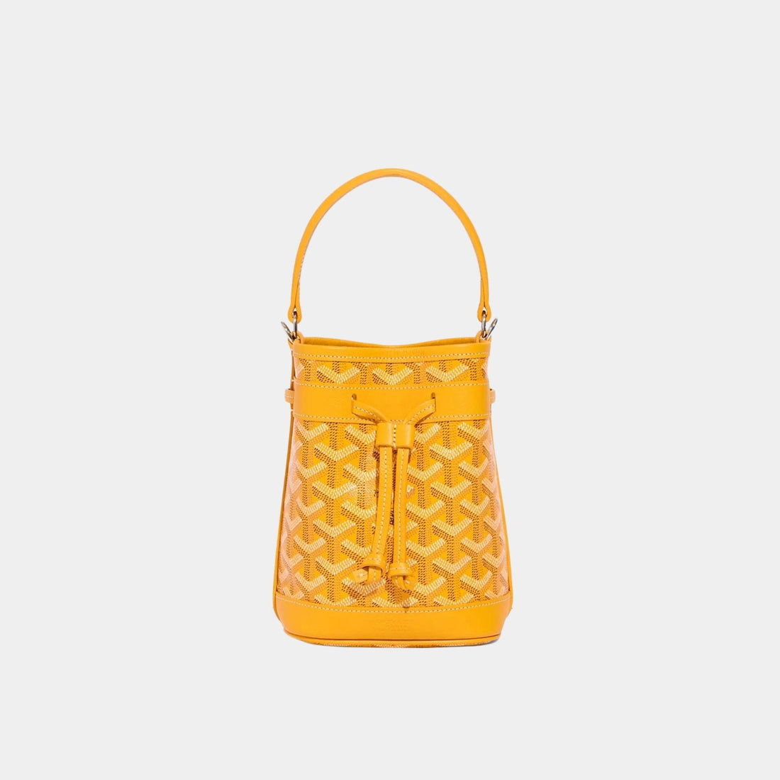 Goyard Petit Flot Mini Bucket Bag, Yellow, Front