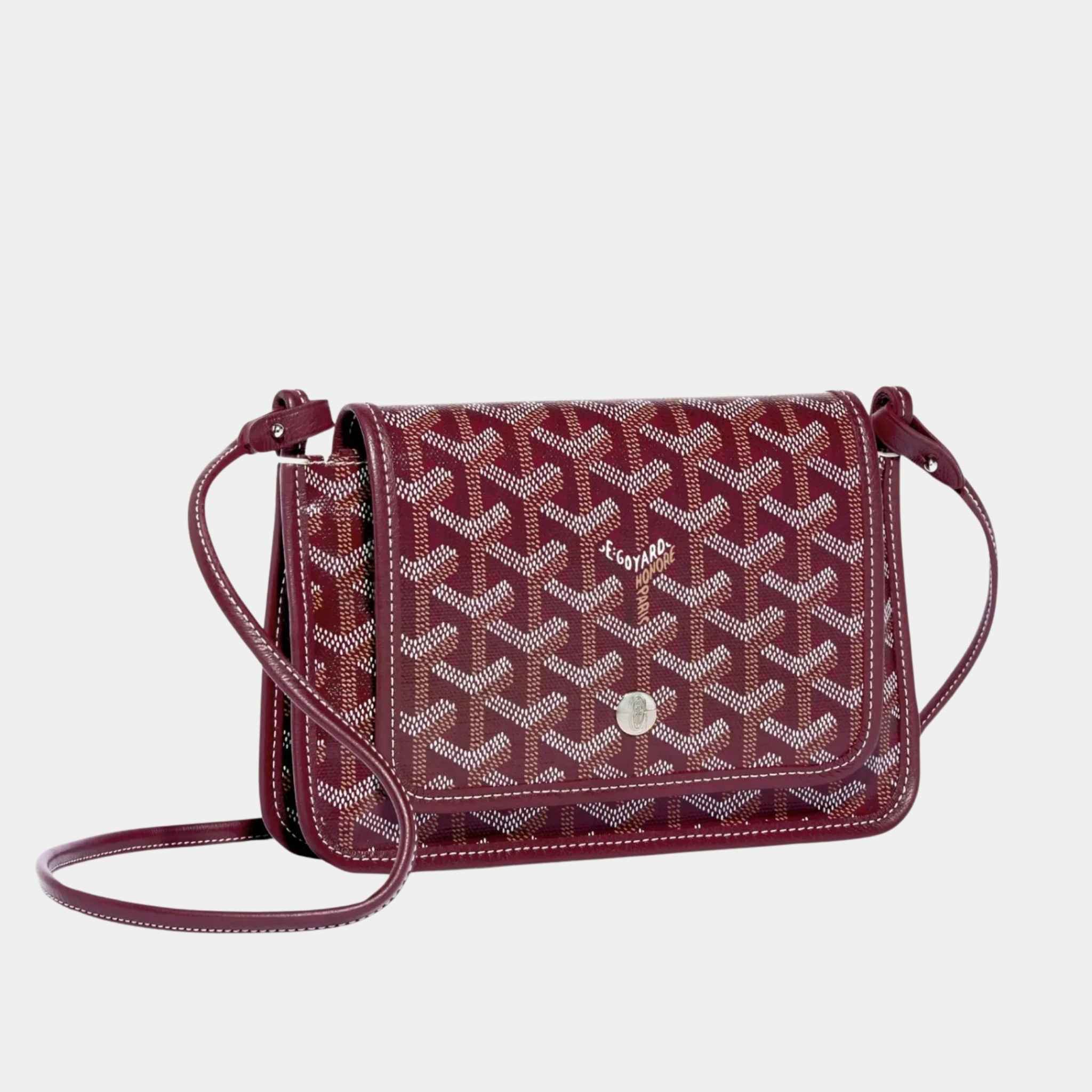 Goyard Plumet Pocket Wallet, Burgundy, Front View