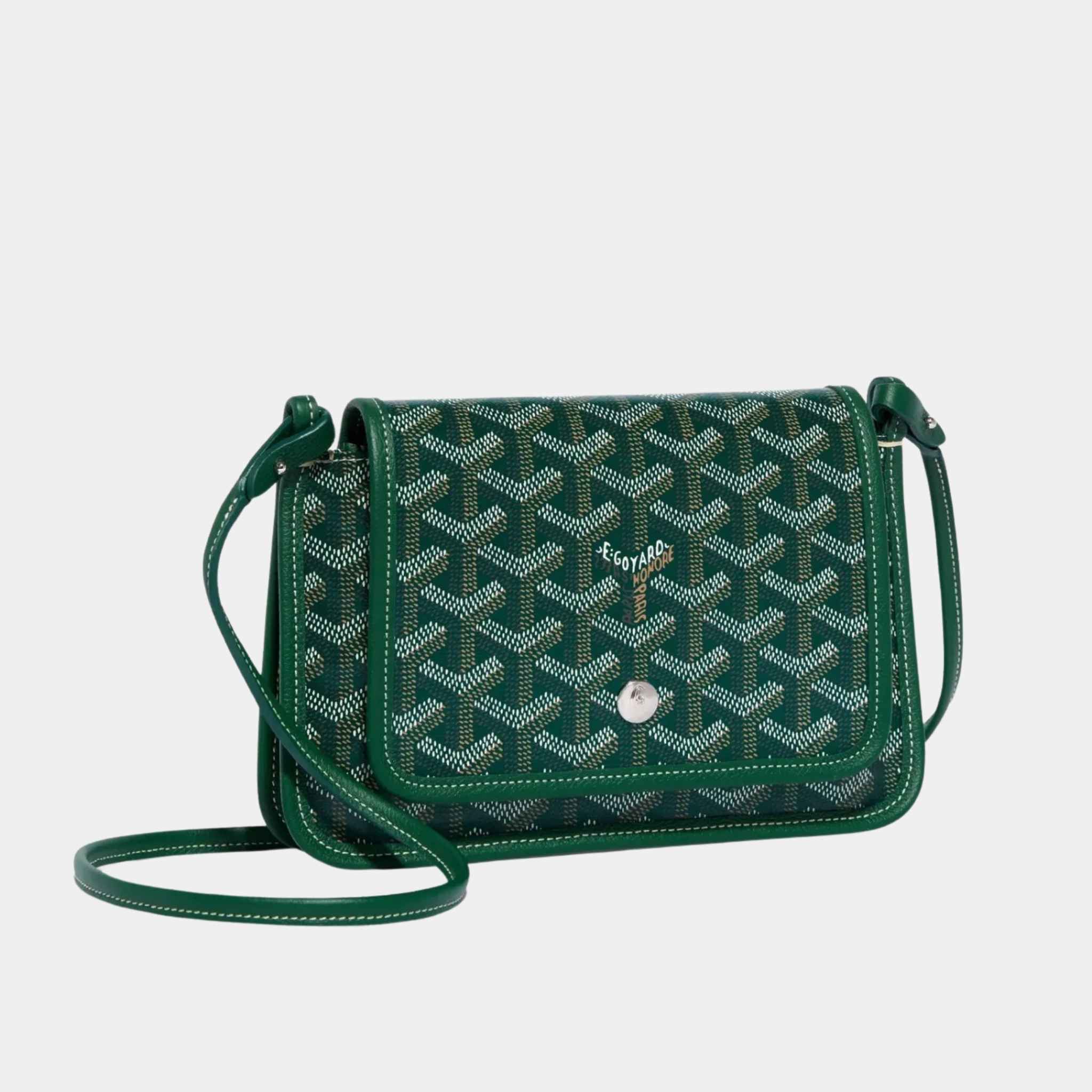 Goyard Plumet Pocket Wallet, Green, Front View