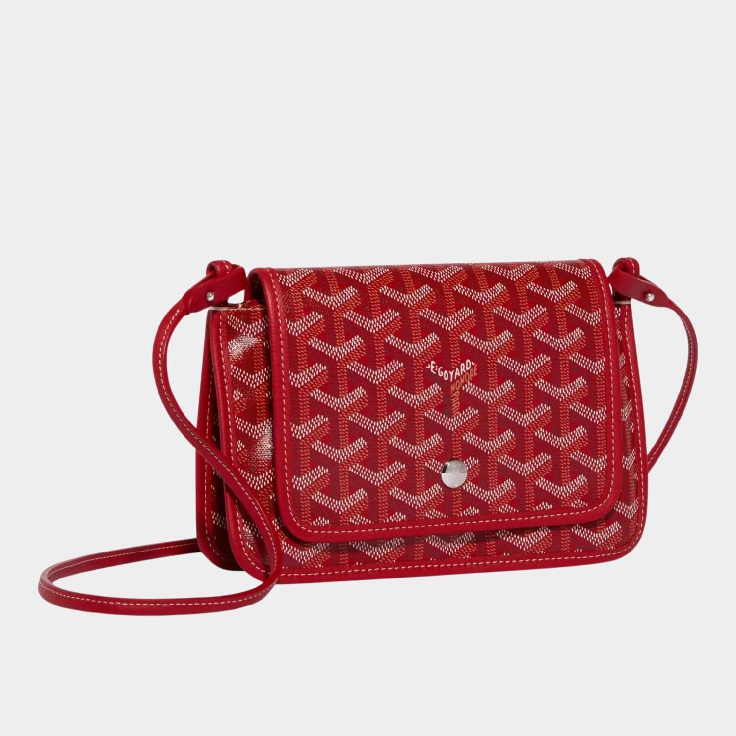 Goyard Plumet Pocket Wallet, Red, Front View