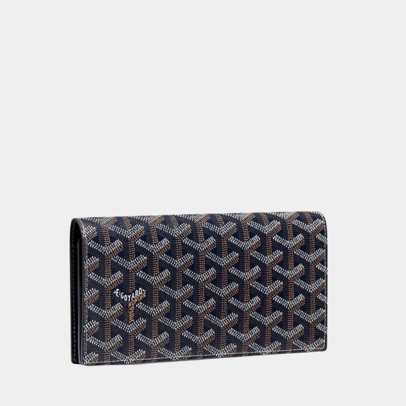 Goyard Richelieu Wallet, NavyBlue, FrontView