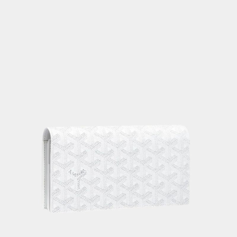 Goyard Richelieu Wallet, White, FrontView