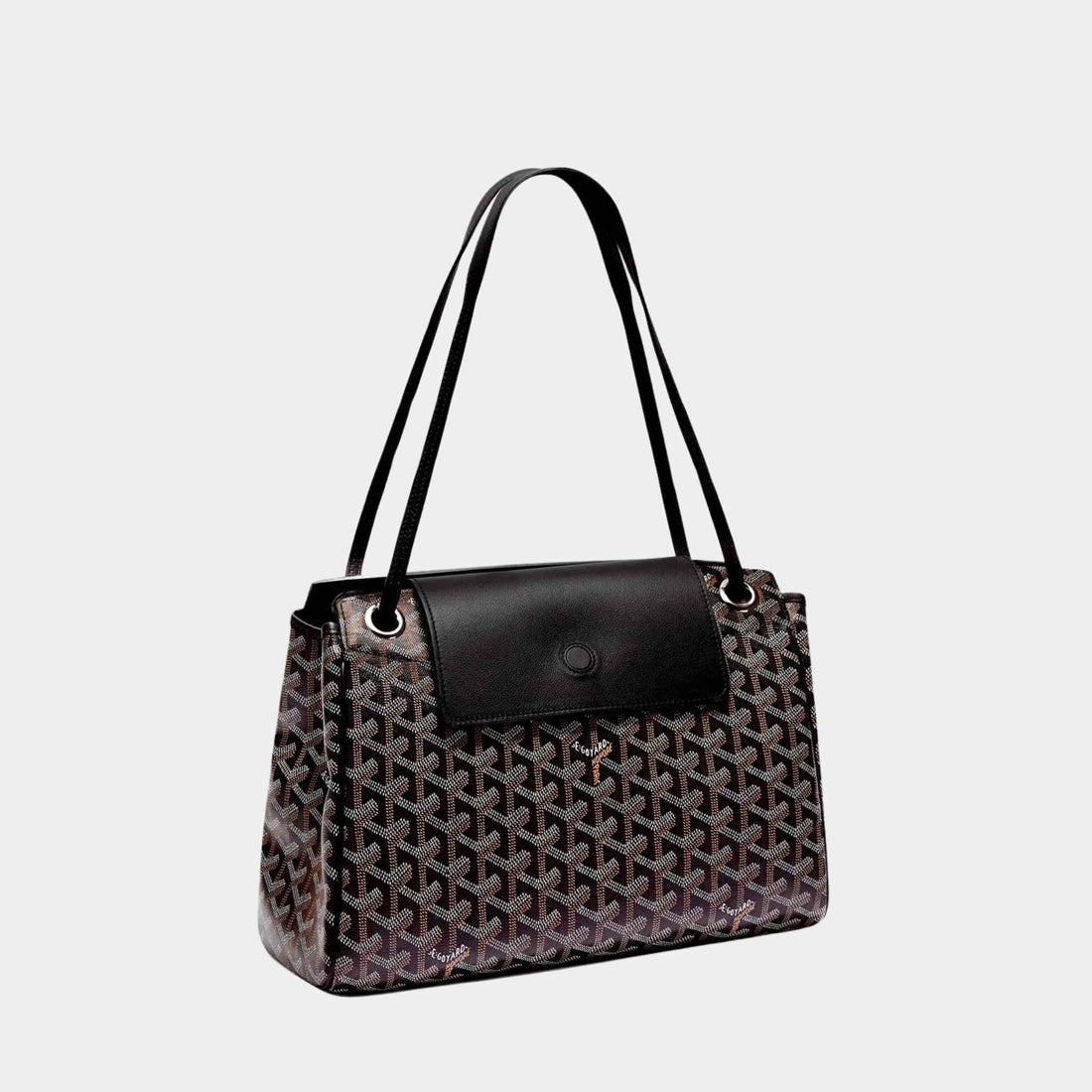 Goyard Rouette Souple Handbag, Black, Front View