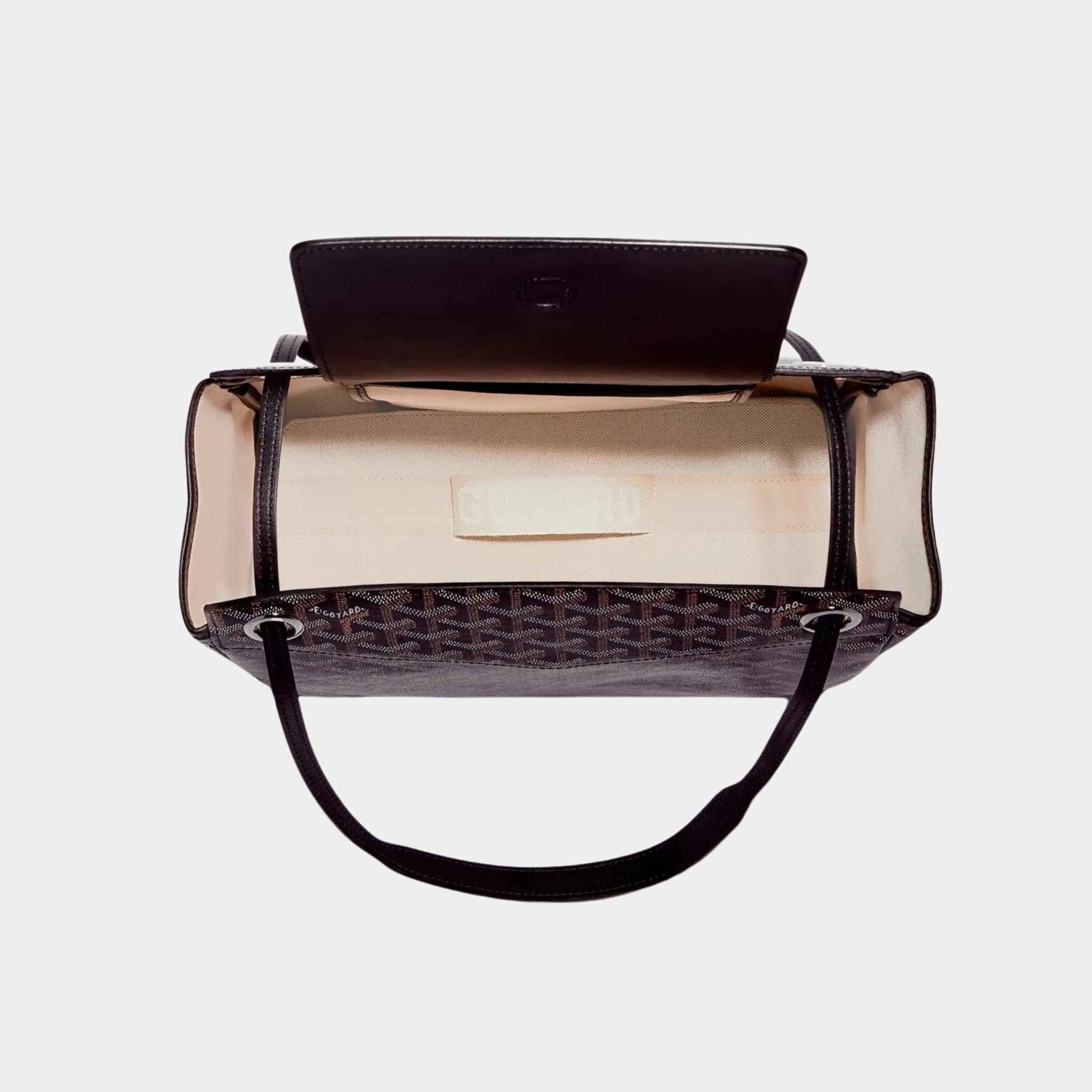 Goyard Rouette Souple Handbag, Black, Interior View