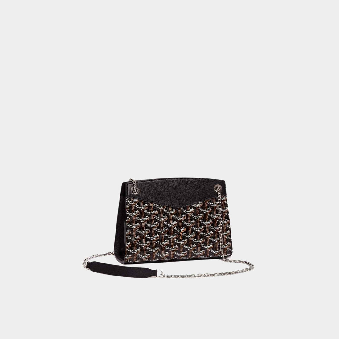 Goyard Rouette Structuré Mini Handbag, Black, Front View