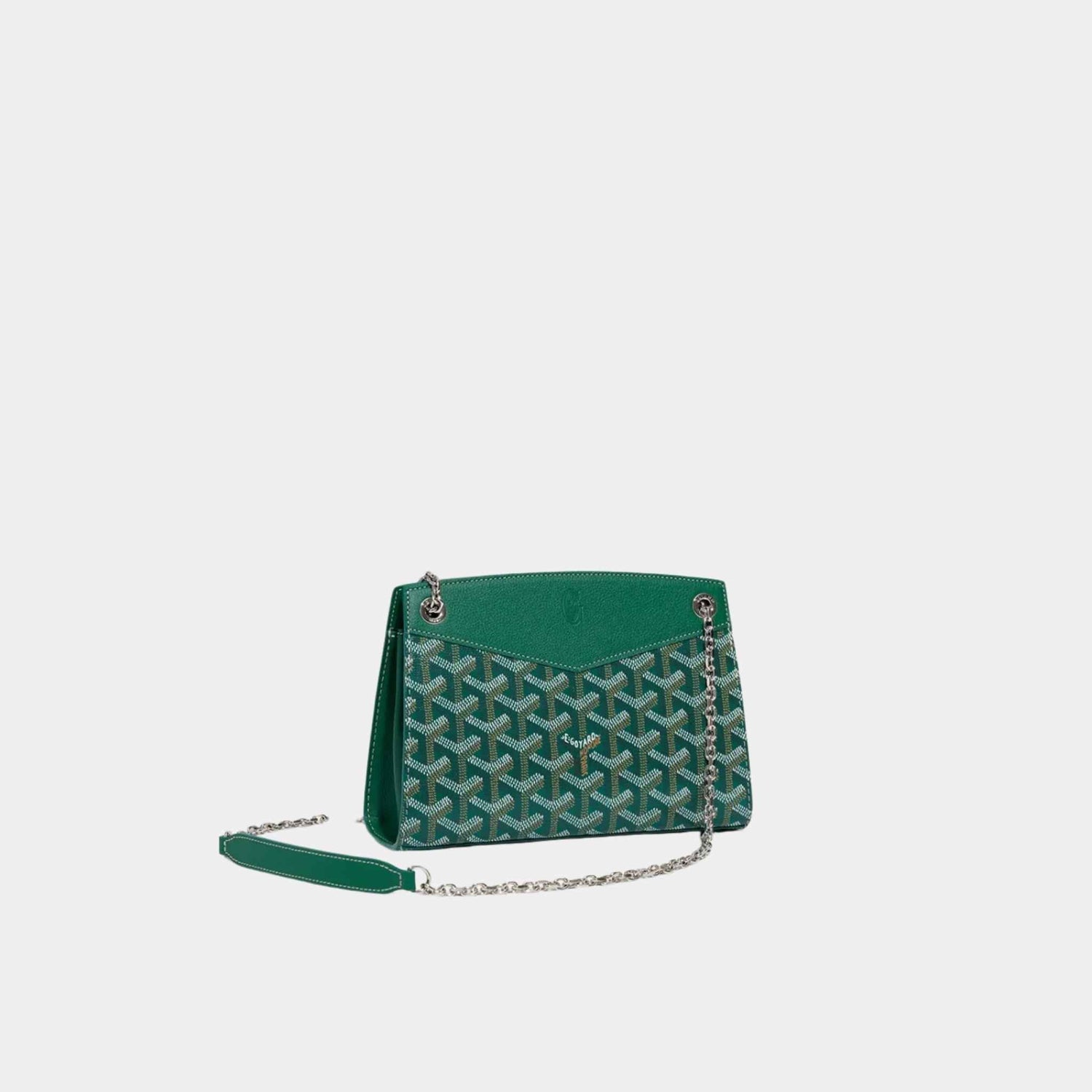 Goyard Rouette Structuré Mini Handbag, Green, Front View