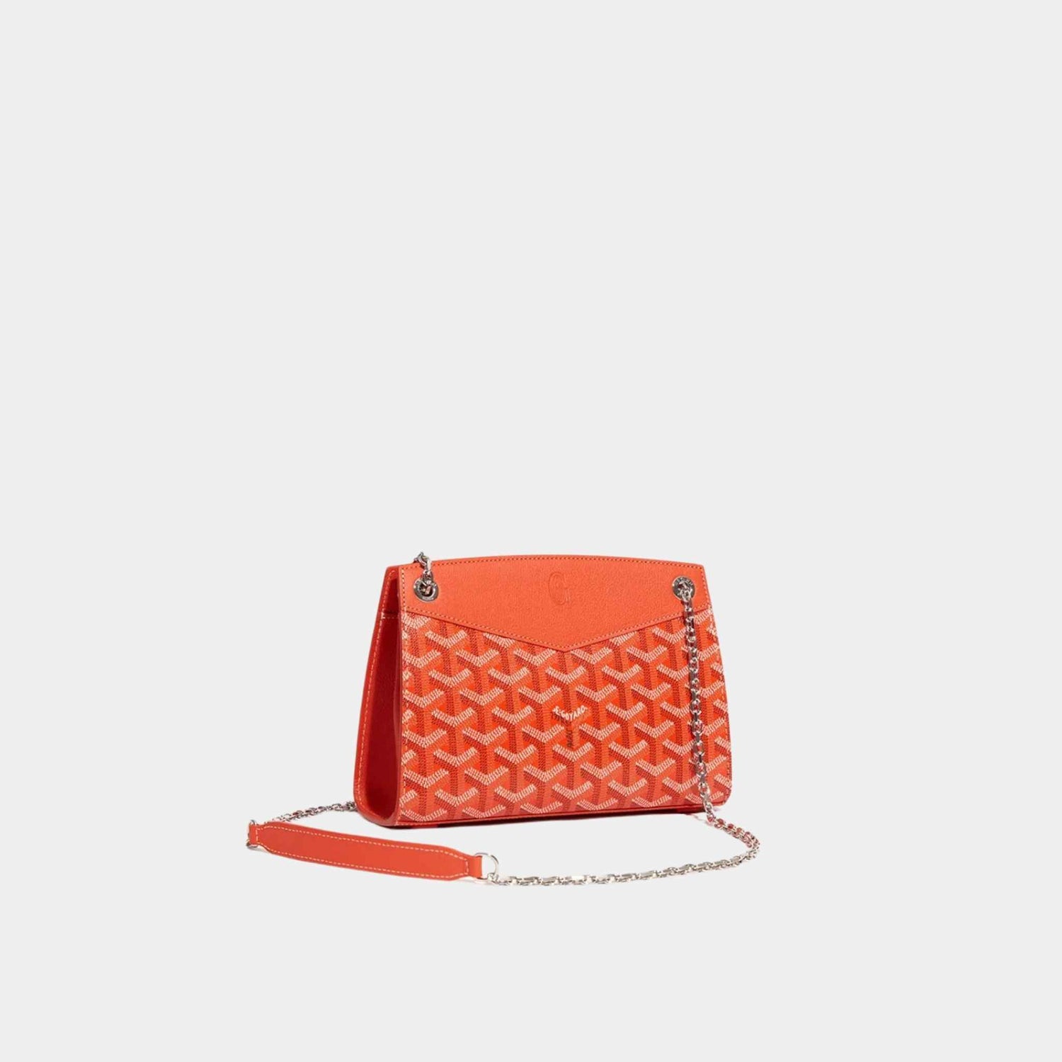 Goyard Rouette Structuré Mini Handbag, Orange, Front View