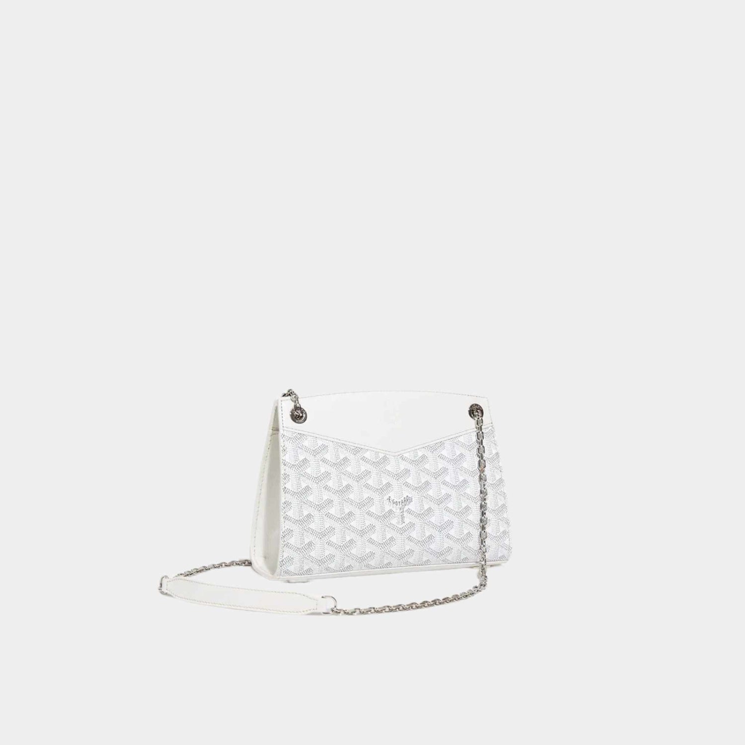 Goyard Rouette Structuré Mini Handbag, White, Front View