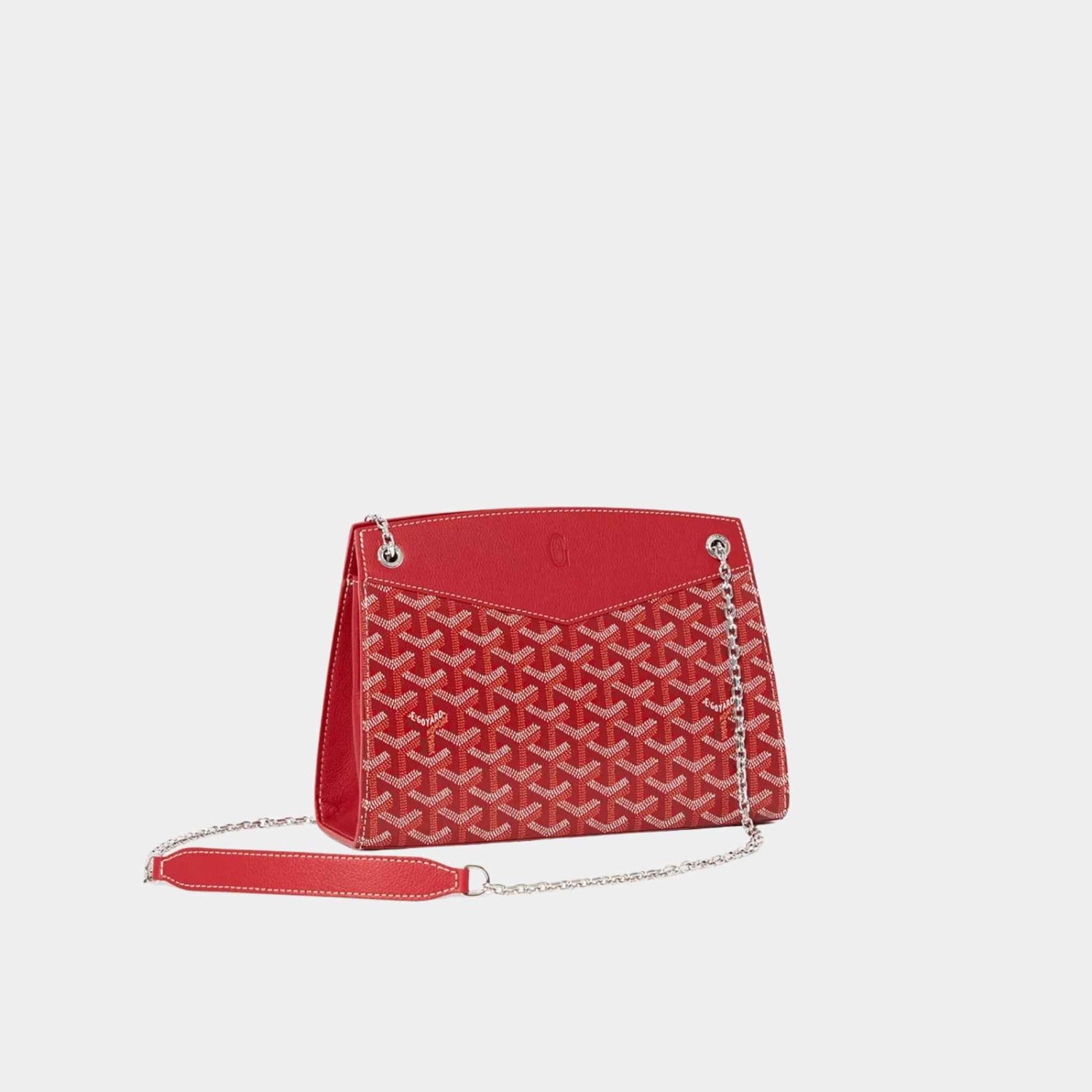 Goyard Rouette Structuré PM Handbag, Red, Front View