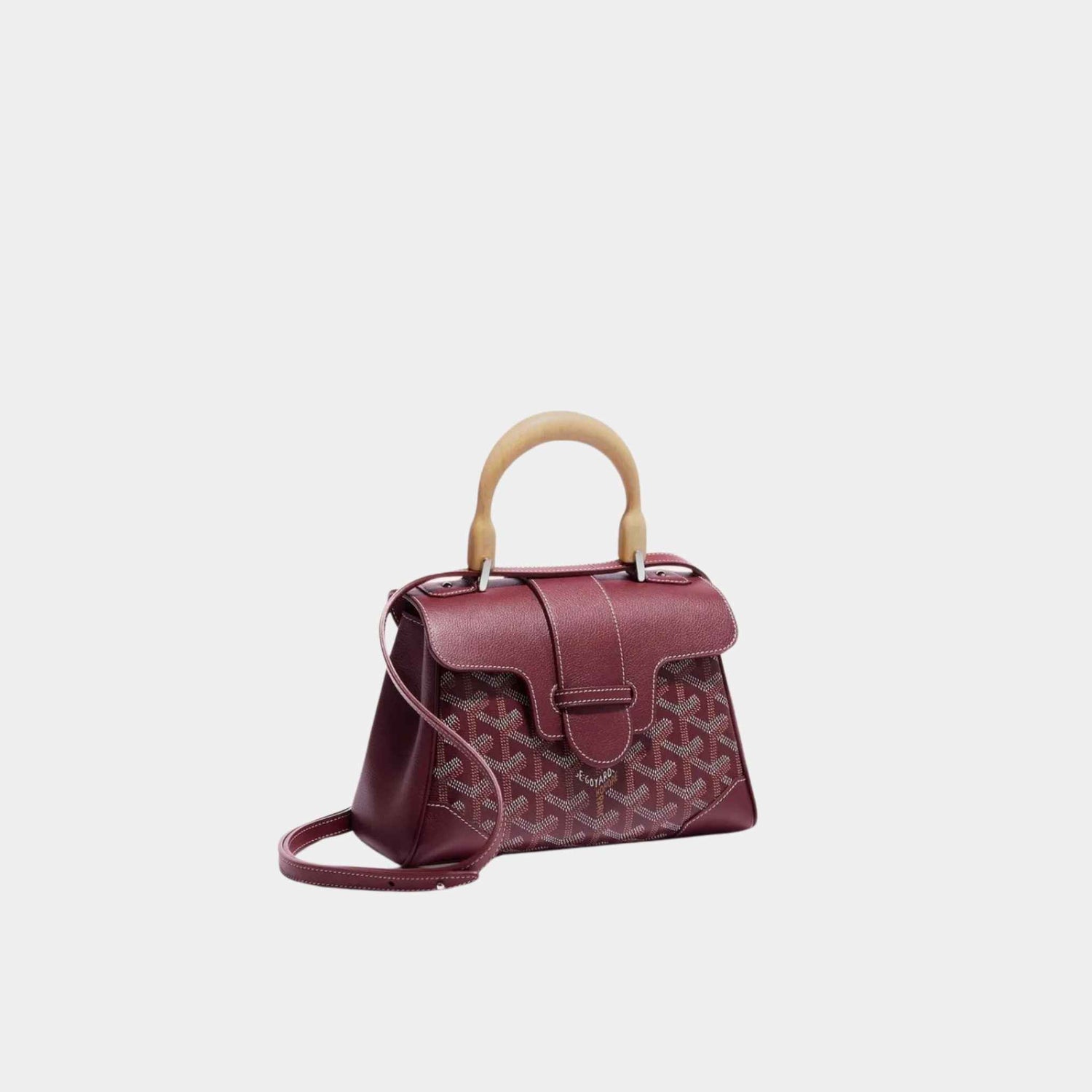 Goyard Saïgon Souple Mini Bag, Burgundy, Front View