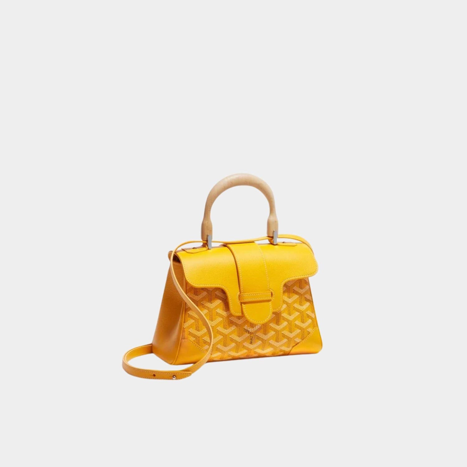 Goyard Saïgon Souple Mini Bag, Yellow, Front View