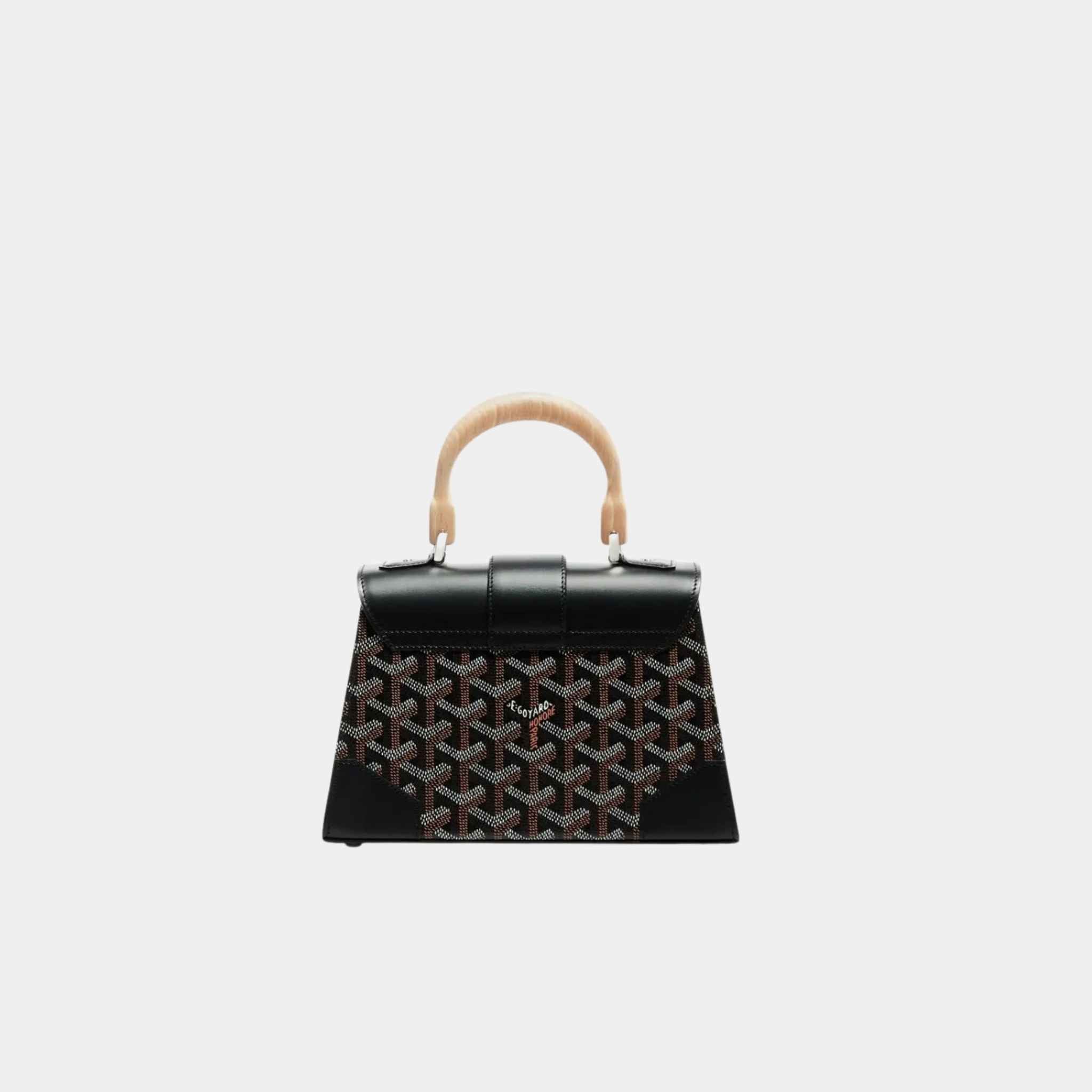 Goyard Saïgon Structuré Mini Bag, Black, Back View