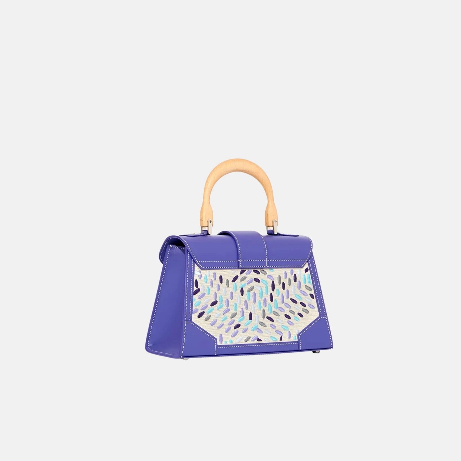 Goyard Saigon Structure Mini Bag Embroidery Limited Edition, Blueberry Purple, Back